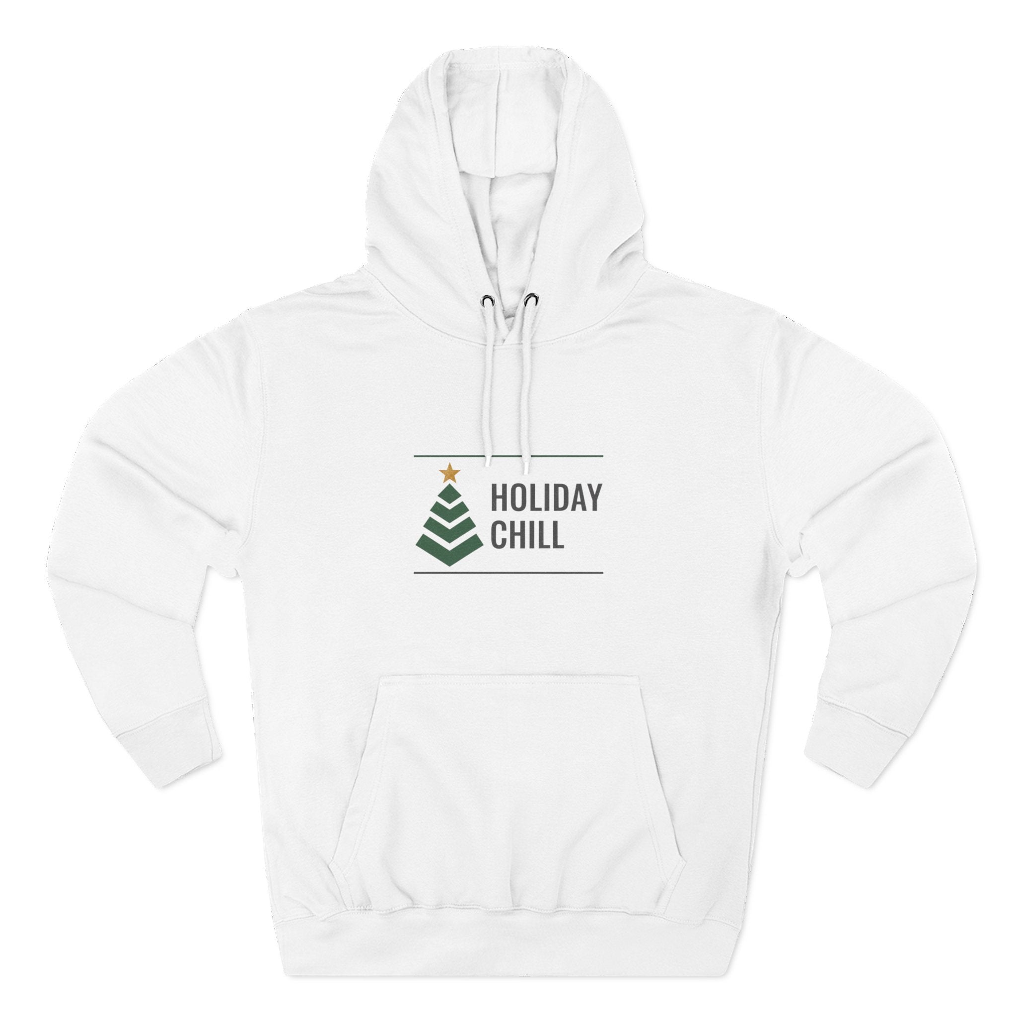Holiday Chill Hoodie — Minimal Christmas Tree Graphic Pullover