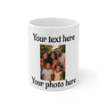 Personalised Ceramic Mug — Custom Name & Photo Coffee Cup (11oz/15oz/20oz)