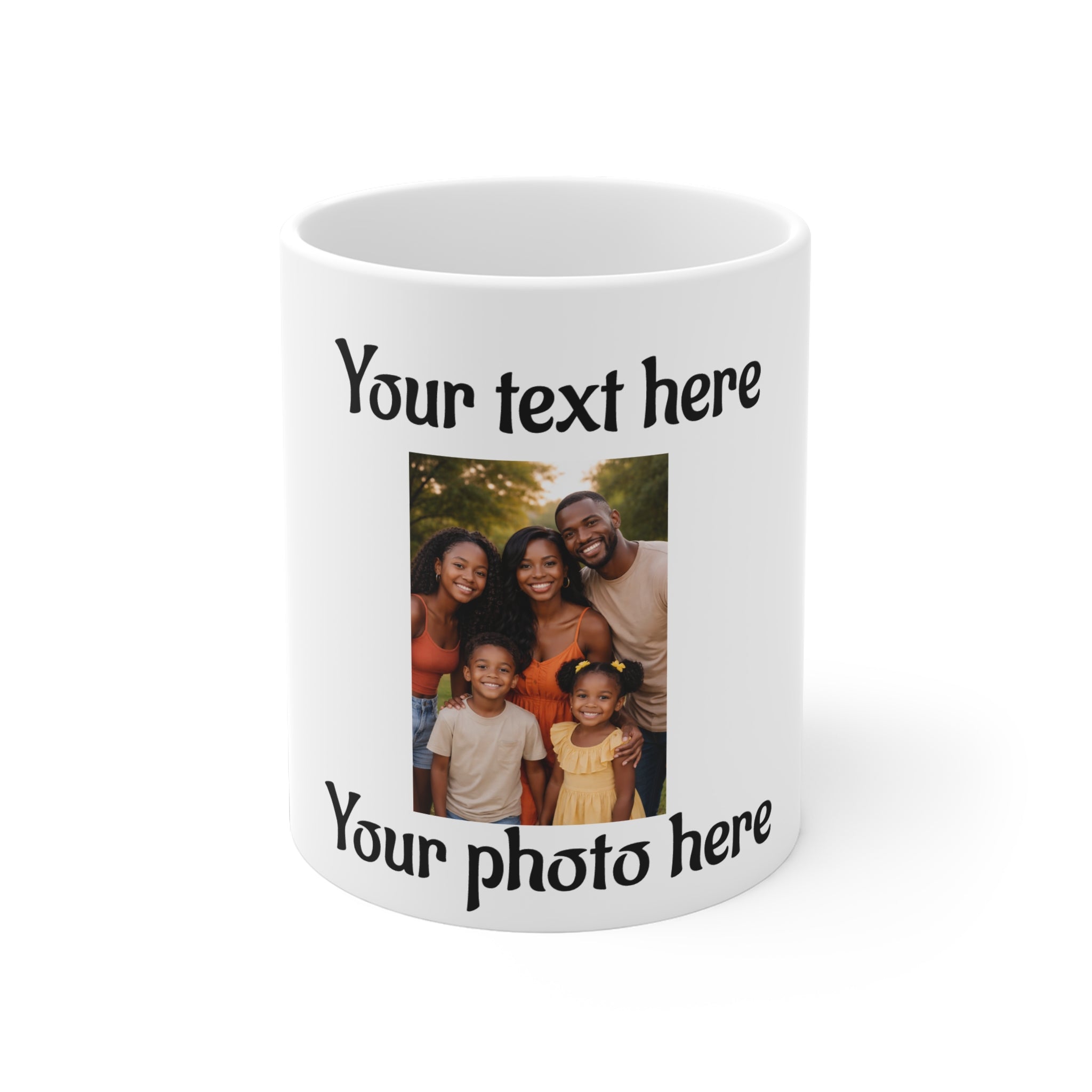 Personalised Ceramic Mug — Custom Name & Photo Coffee Cup (11oz/15oz/20oz)