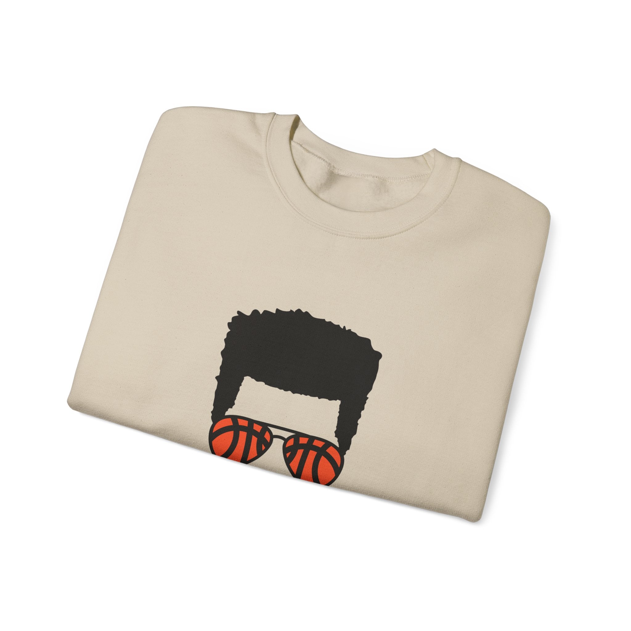 Dad Life Basketball Crewneck Sweatshirt — #DADLIFE Basketball Sunglasses Graphic