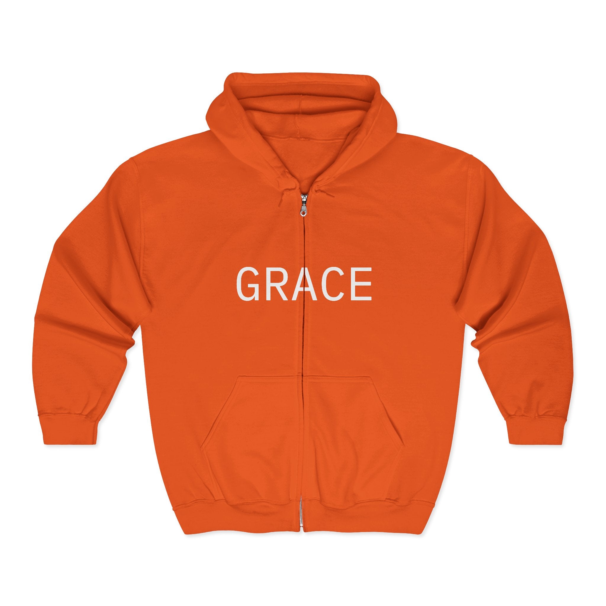 Grace Full-Zip Hoodie – "Product of Grace" Christian Zip-Up Sweatshirt