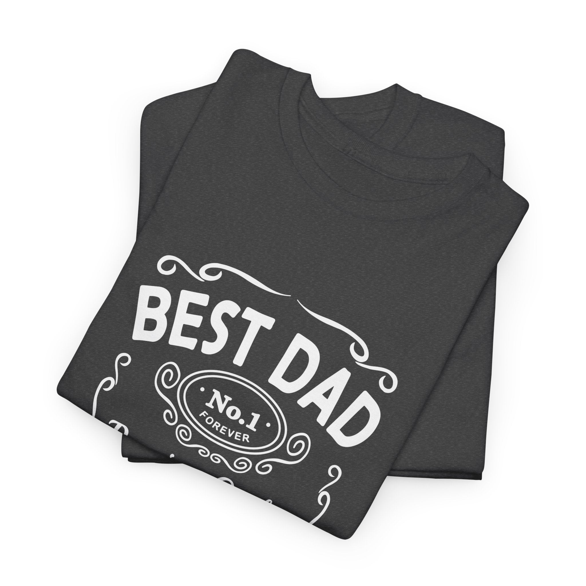 Best Dad Vintage Badge Tee | World's Greatest No.1 Dad Father Typography Shirt