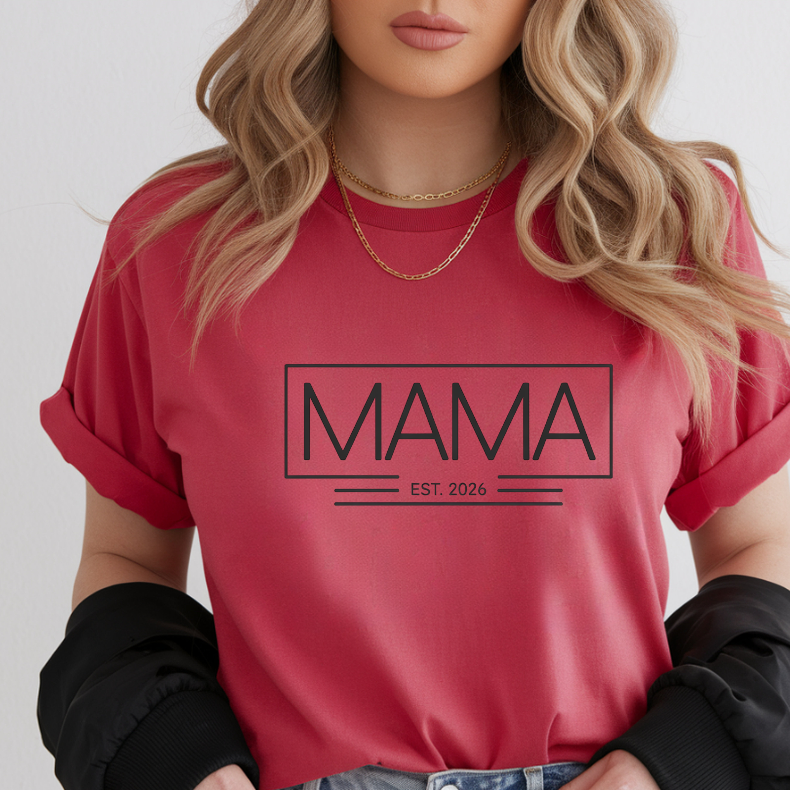 Mama Est. 2026 T-Shirt – Minimalist Mom Tee, New Mom Gift, Modern Motherhood Shirt, Soft Cotton Everyday Tee, Baby shower gift, ,everyday sh