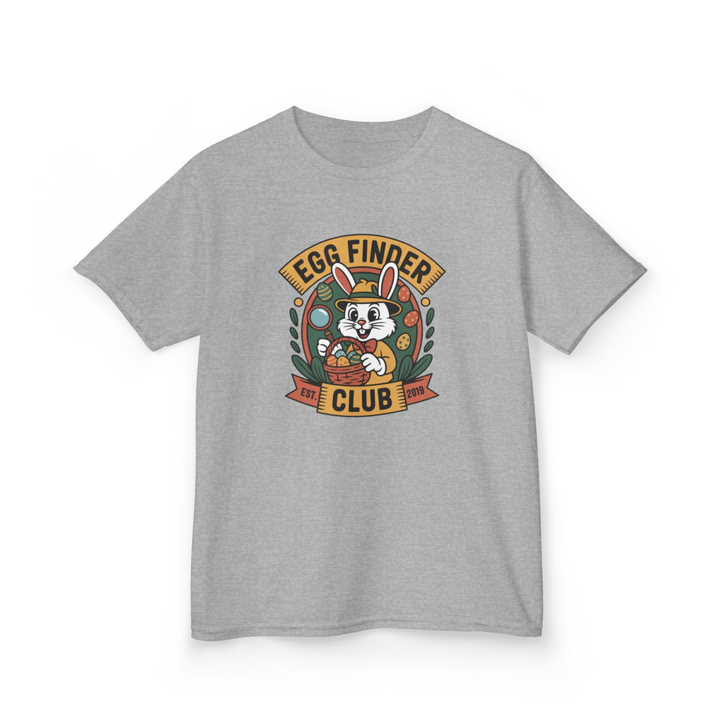 Egg Finder Club Kids T‑Shirt — Cute Easter Bunny Graphic Tee