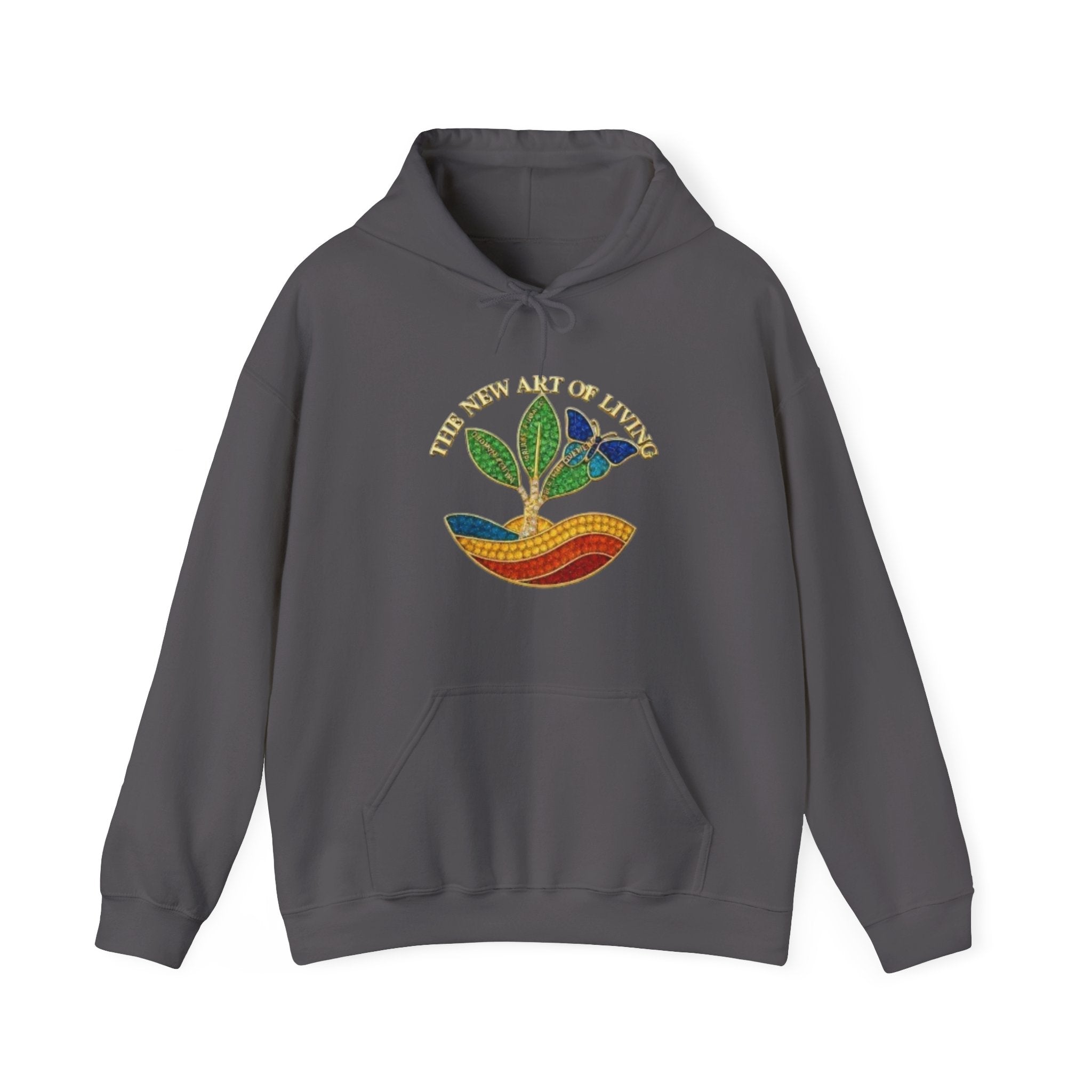 Plant of Life Hoodie — Retro Earth Tone Seedling Graphic with “The New Art of Living”