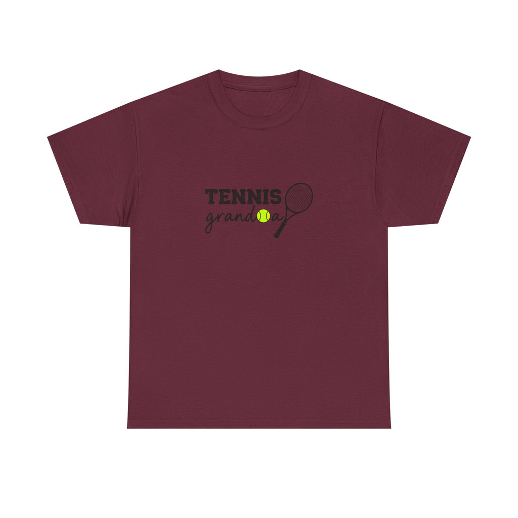 Tennis Granddad Graphic Tee — “TENNIS granddad” Tennis Racket & Ball T‑Shirt