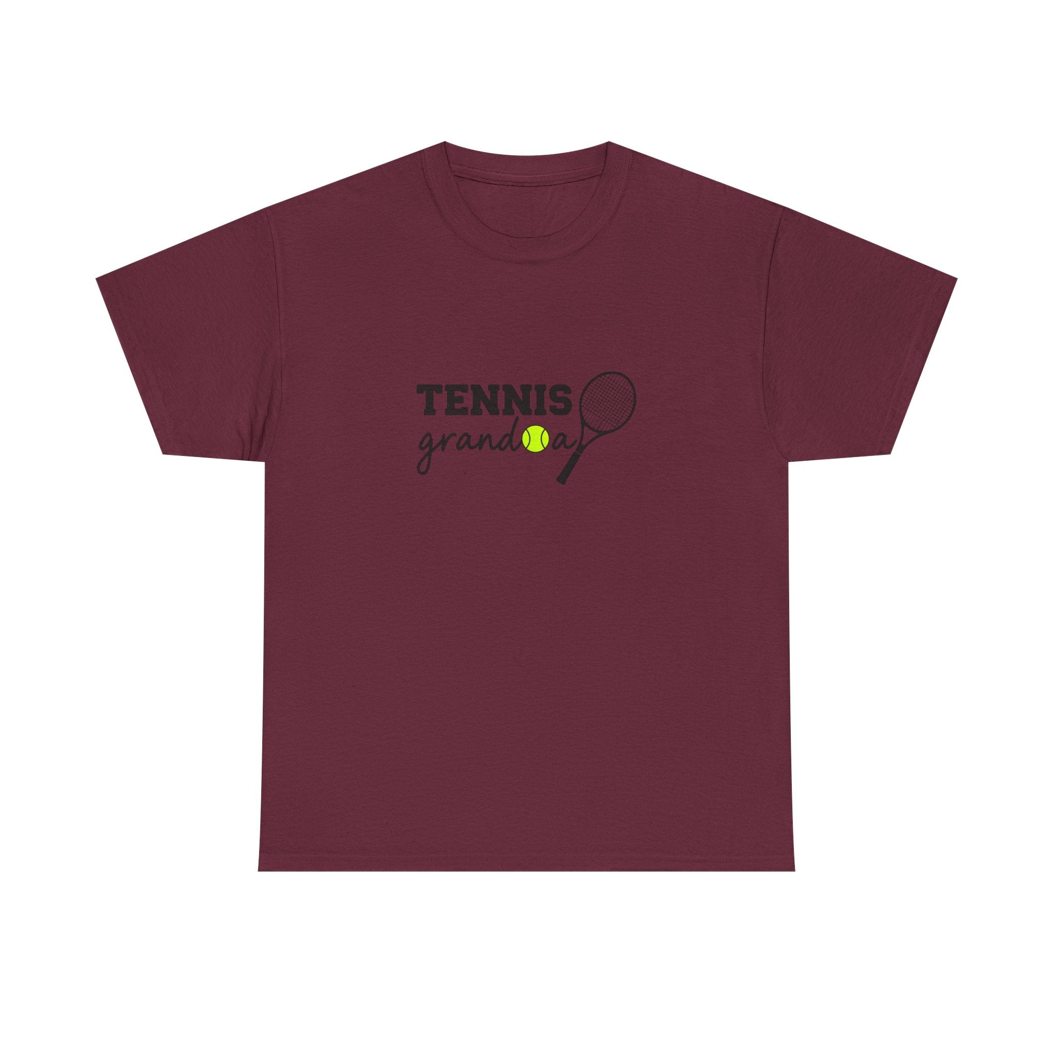 Tennis Granddad Graphic Tee — “TENNIS granddad” Tennis Racket & Ball T‑Shirt