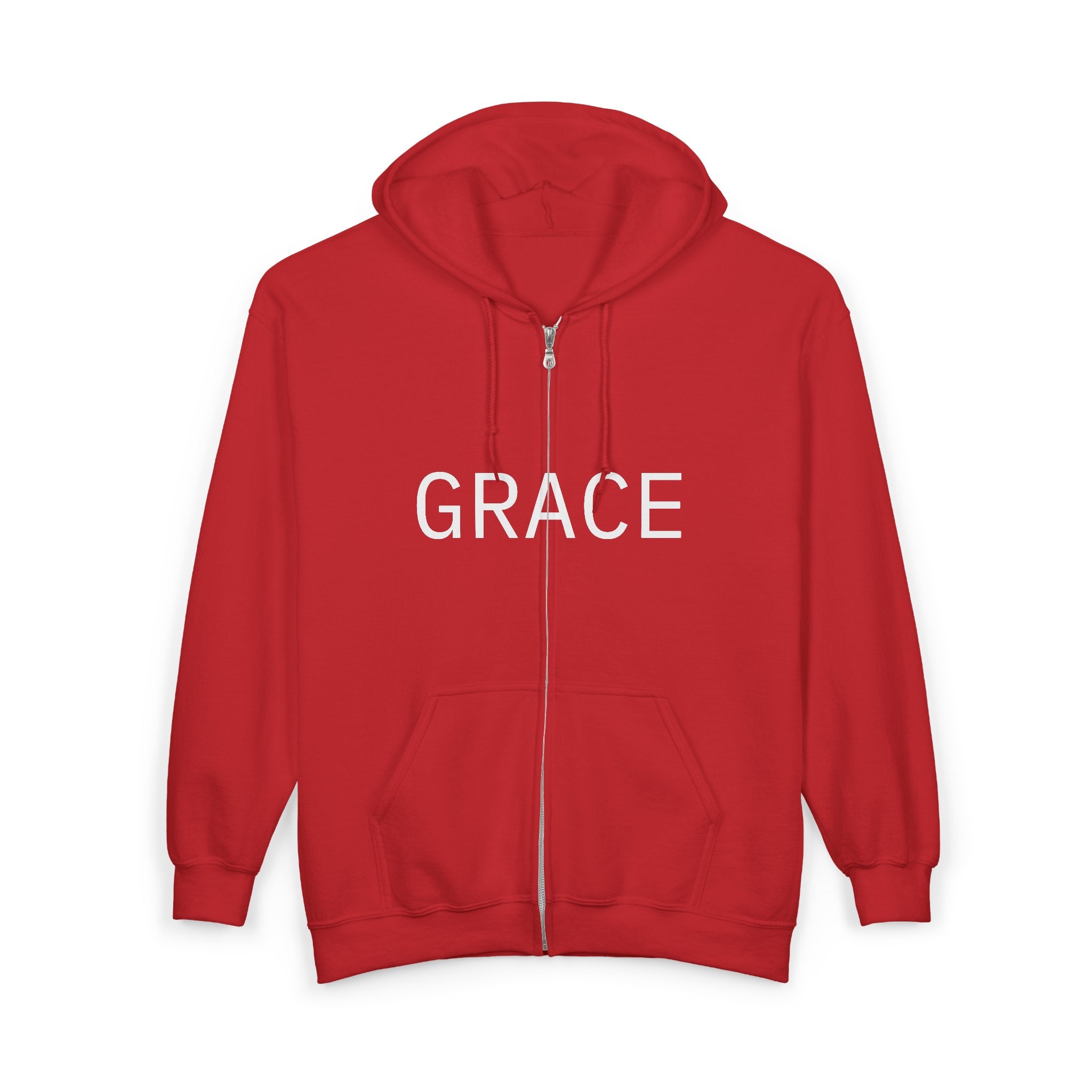Grace Full-Zip Hoodie – "Product of Grace" Christian Zip-Up Sweatshirt