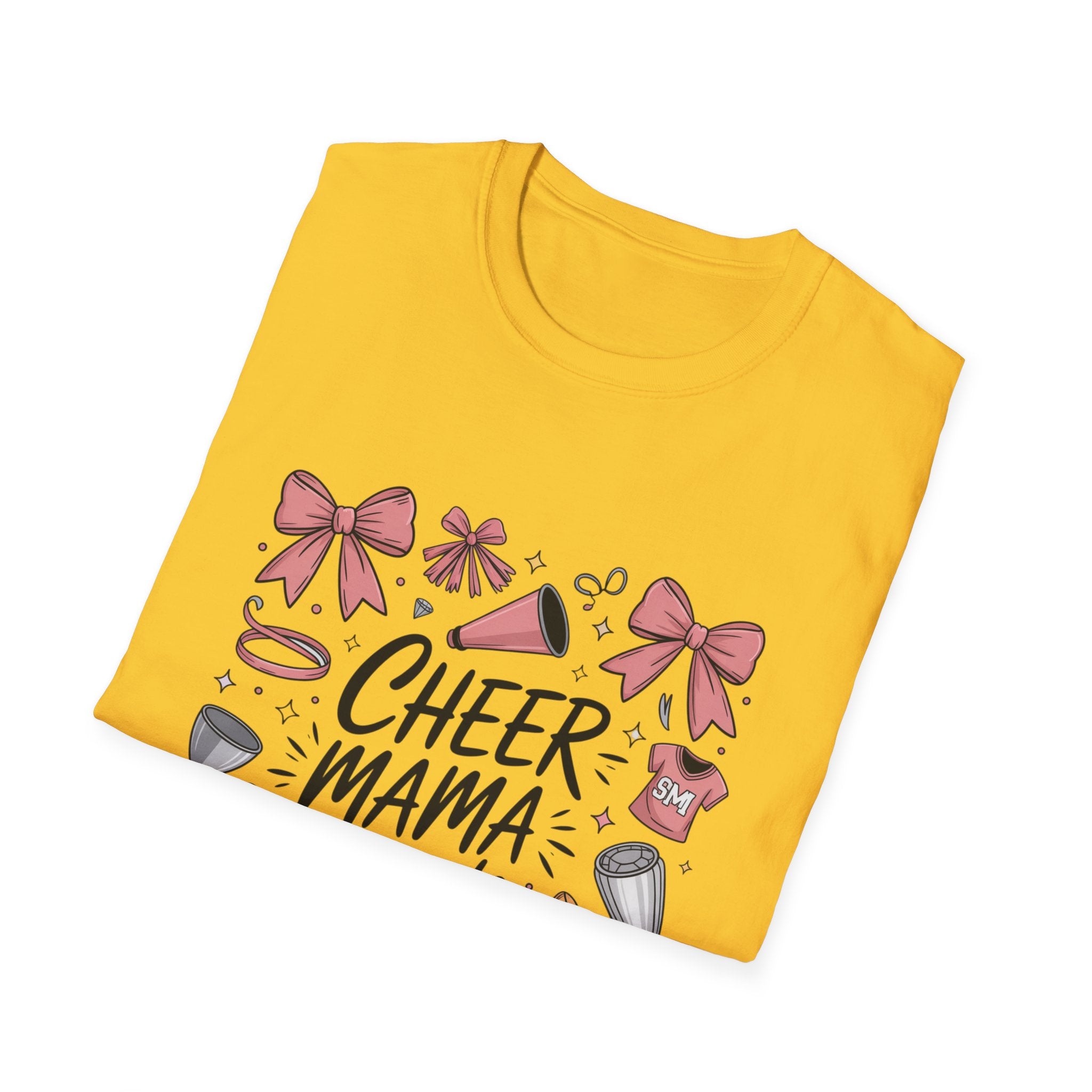 Cheer Mama Shirt – Cheer Mom Graphic Tee, Game Day Cheerleading Shirt, Soft Cotton Sports Mom Tee, Football Season Outfit