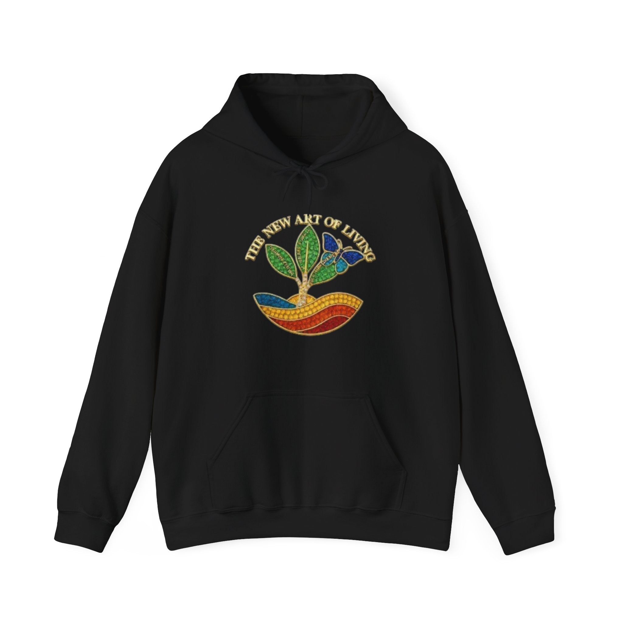 Plant of Life Hoodie — Retro Earth Tone Seedling Graphic with “The New Art of Living”
