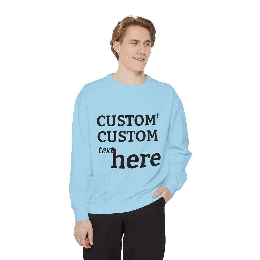Custom Text Sweatshirt — Personalized Minimalist Crewneck