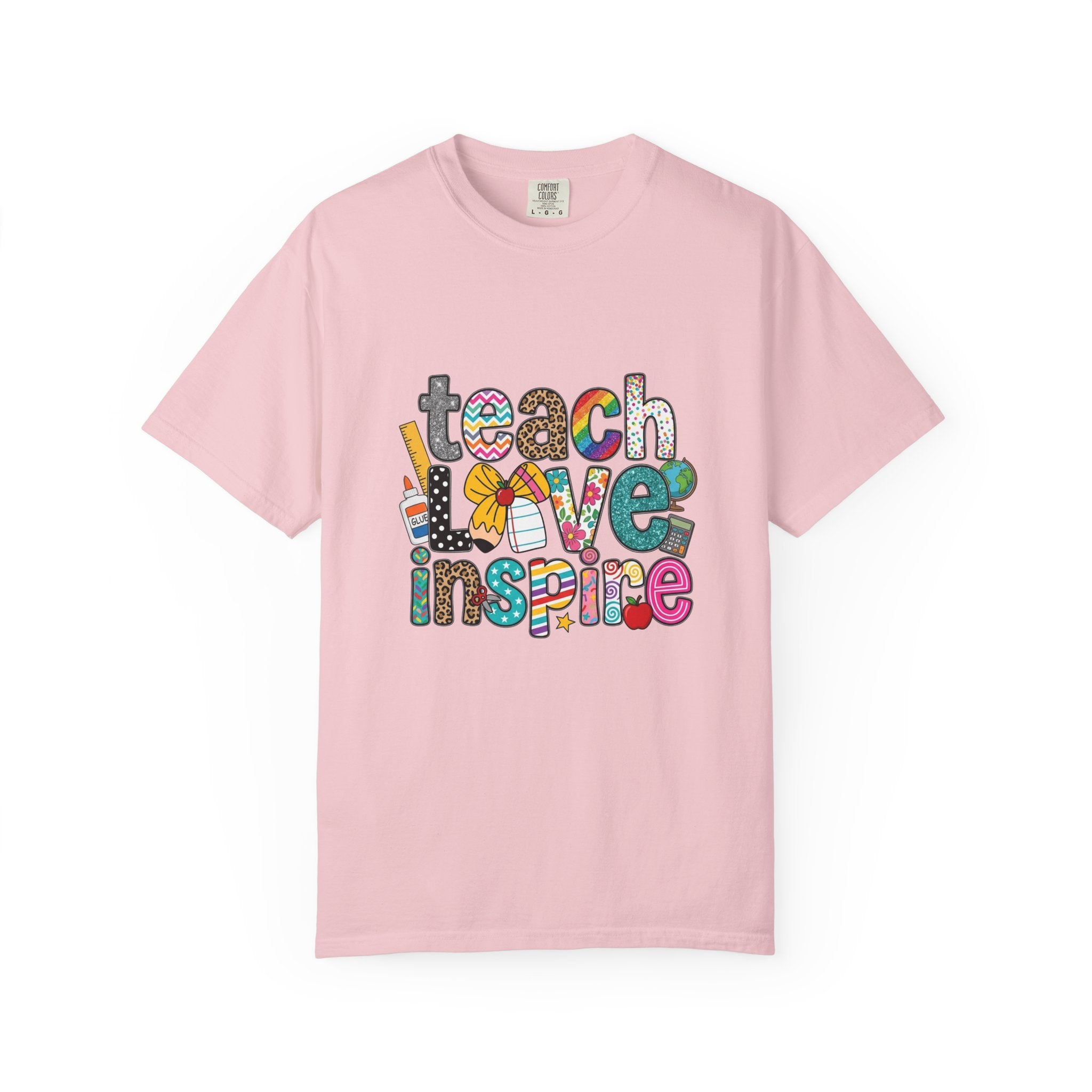 Teach Love Inspire T-Shirt — Colorful Teacher Appreciation Tee