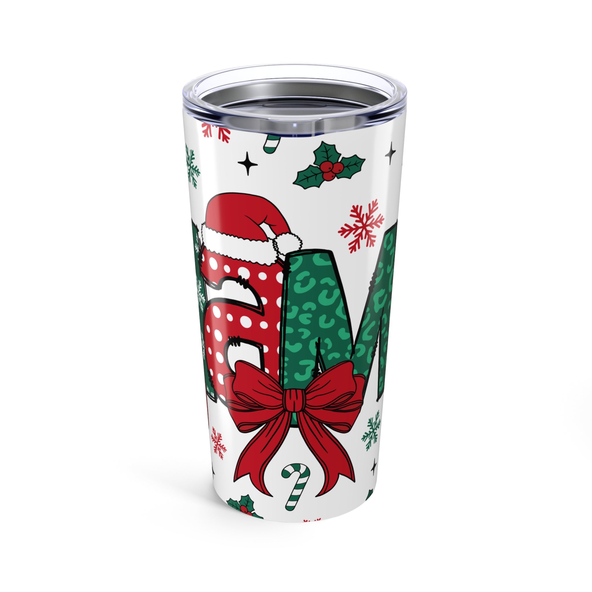 Mama Christmas Mom Tumbler 20oz, Holiday Mom Tumbler | Warm Beverage Cup| Gifts for Mom