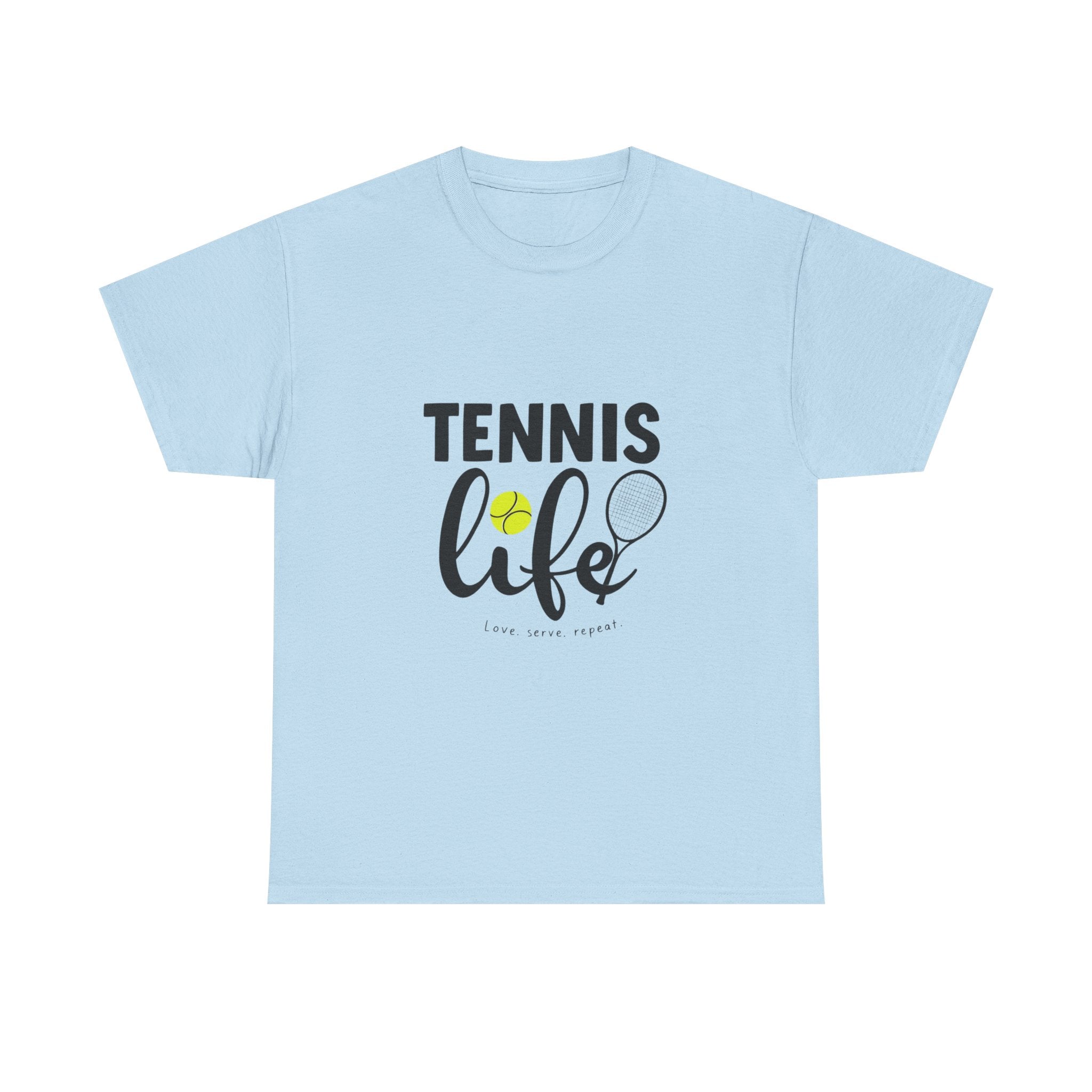 Tennis Life Heavy Cotton T-Shirt – Premium Comfort &amp; Bold Print Quality