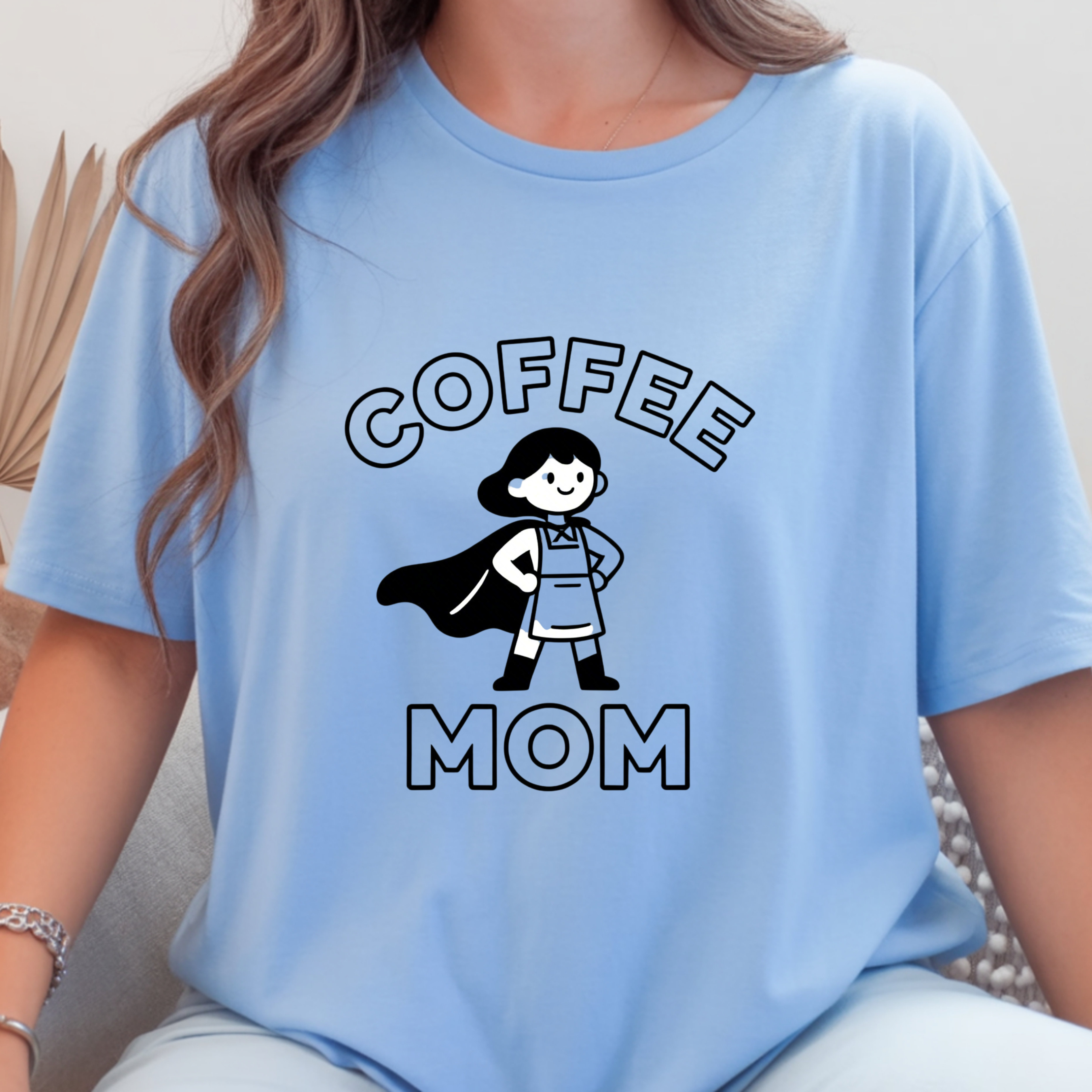 Coffee Mom T-Shirt – Funny Mom Life Graphic Tee, Cute Coffee Lover Shirt, Motherhood Humor Tee, Soft Cotton Everyday Mom Shirt