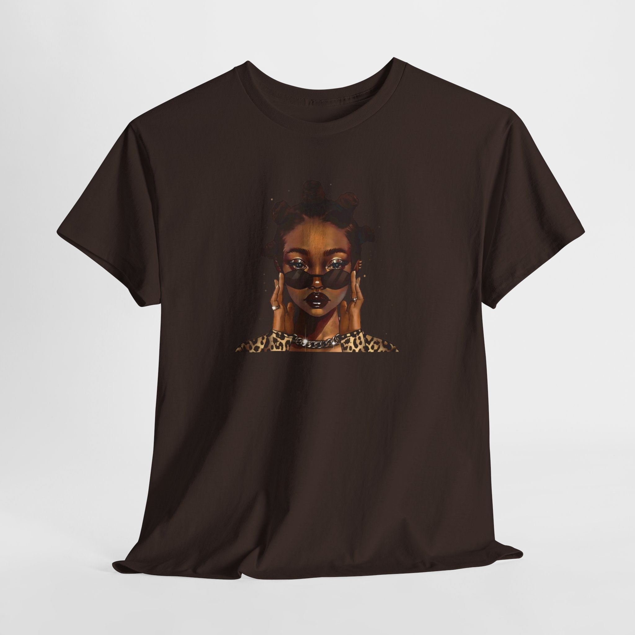 Afro Bantu Knots Portrait Tee | Sunglasses, Gold Jewelry