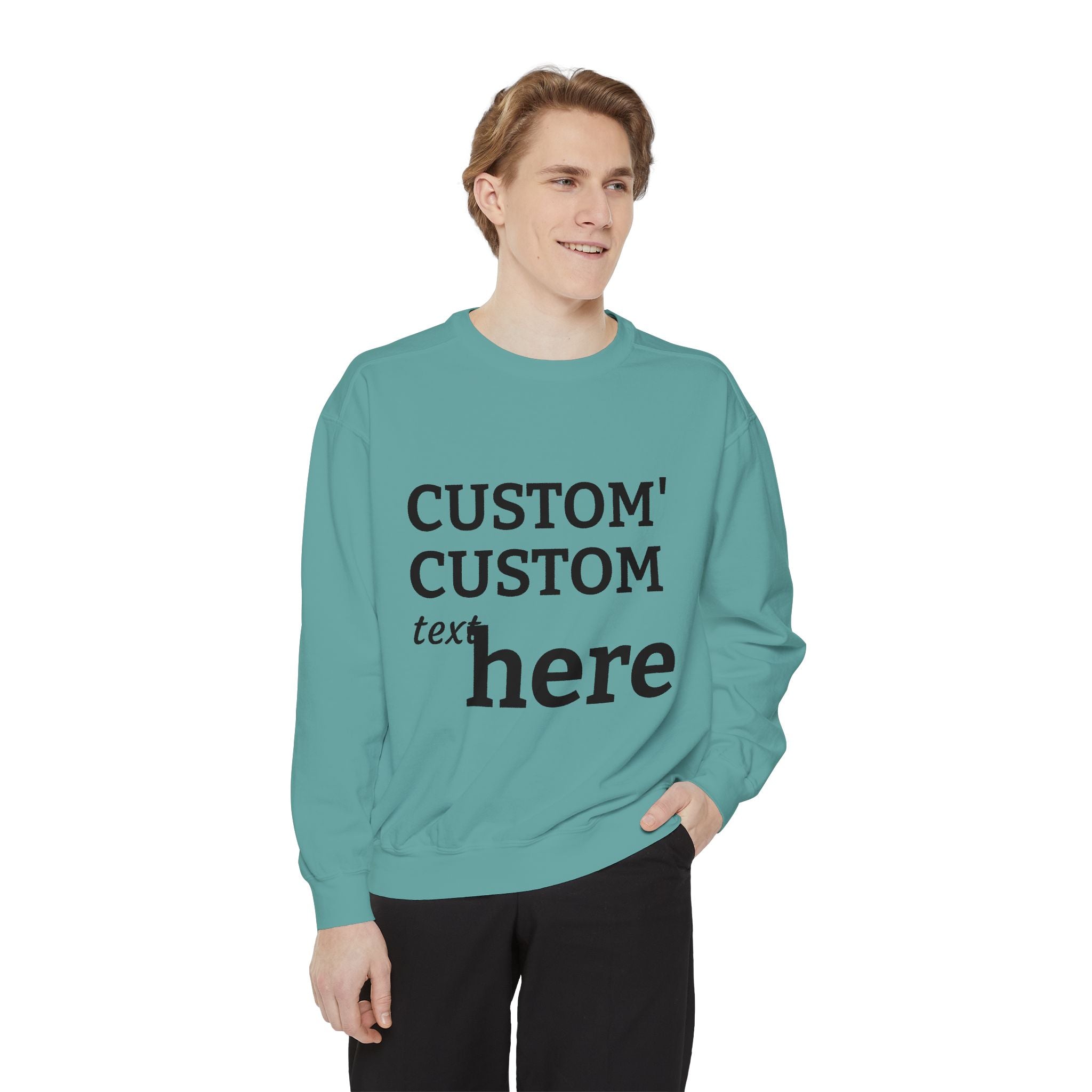Custom Text Sweatshirt — Personalized Minimalist Crewneck