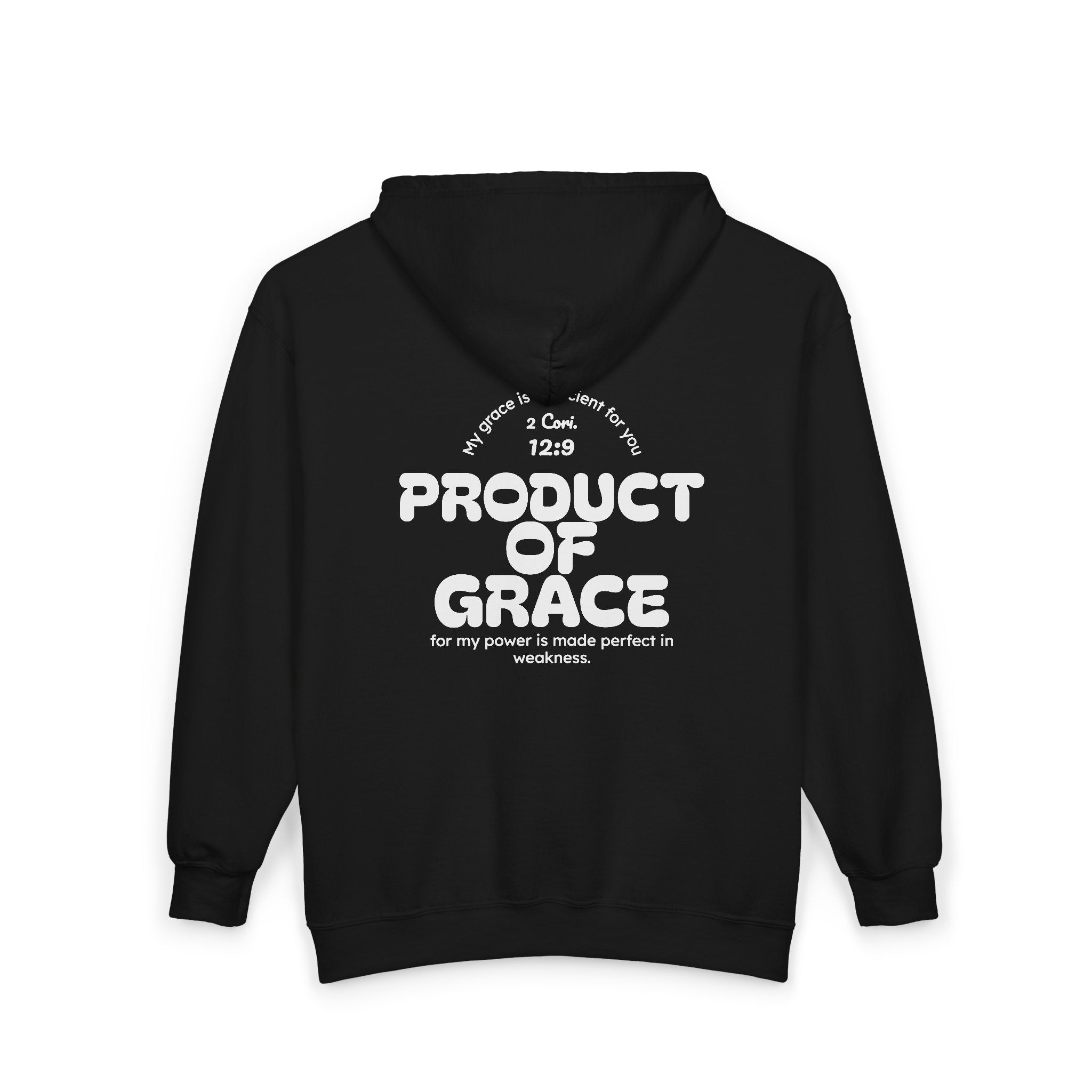 Grace Full-Zip Hoodie – "Product of Grace" Christian Zip-Up Sweatshirt