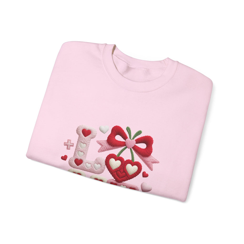 LOVE Crewneck Sweatshirt — Classic Cozy Everyday Pullover-Valentine