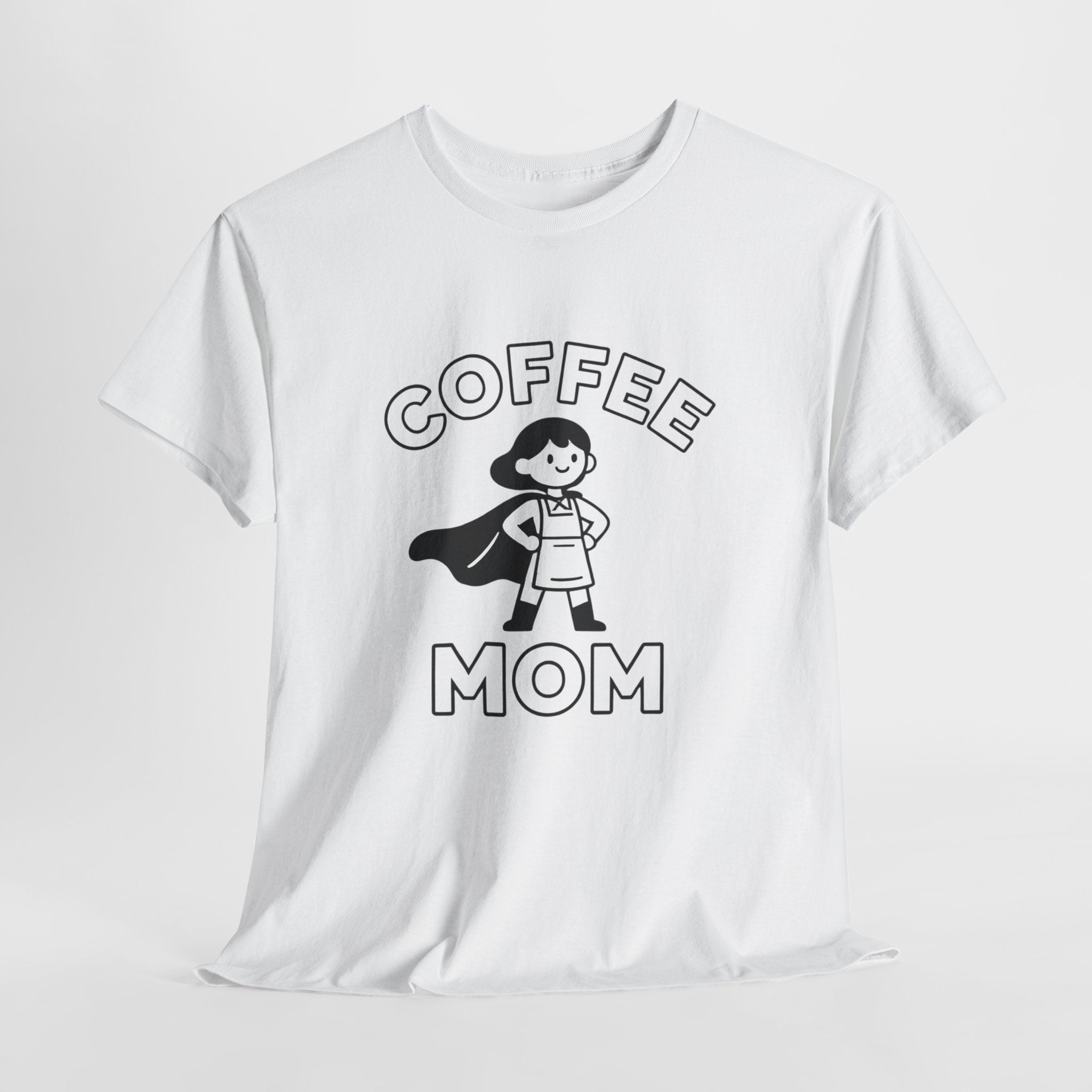Coffee Mom T-Shirt – Funny Mom Life Graphic Tee, Cute Coffee Lover Shirt, Motherhood Humor Tee, Soft Cotton Everyday Mom Shirt