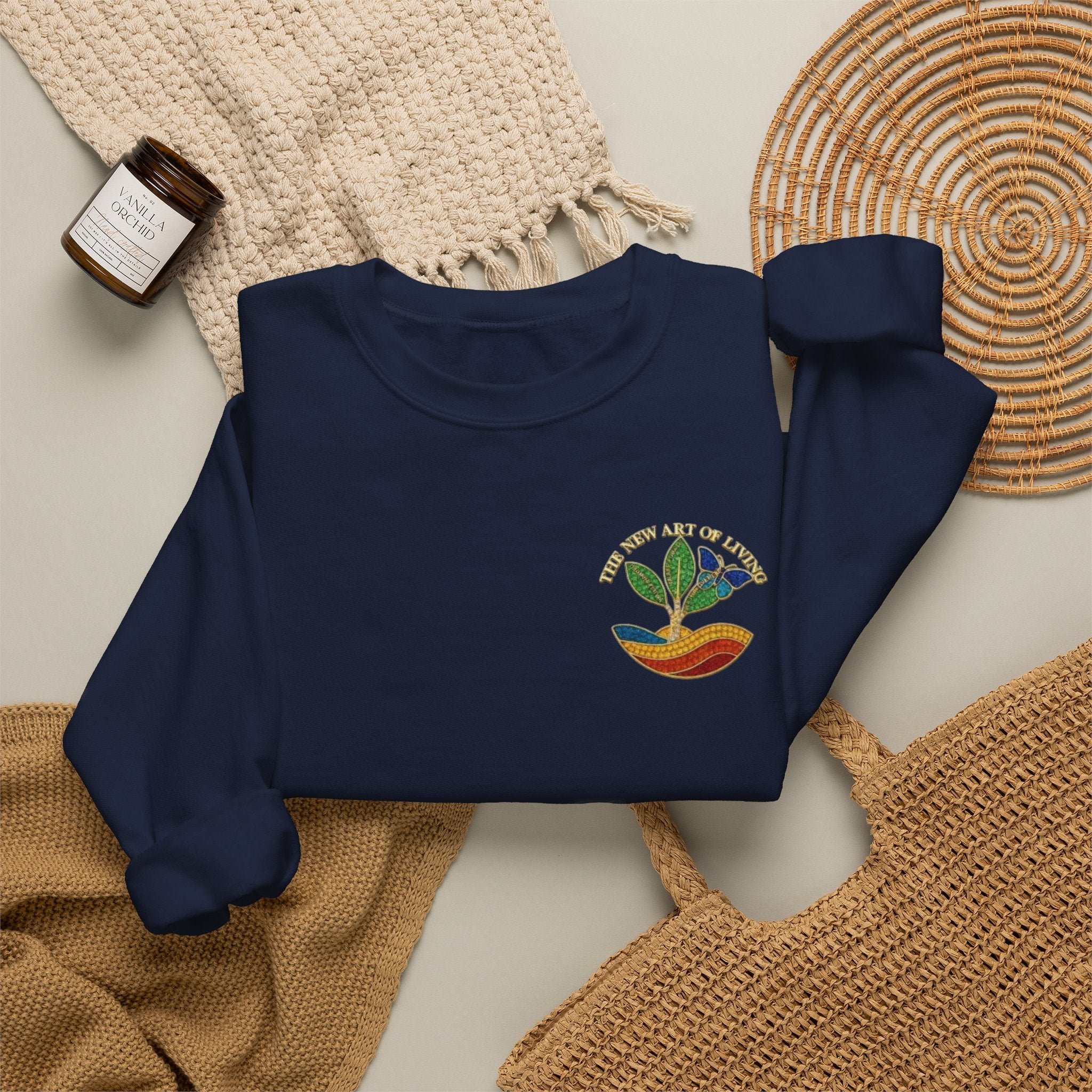 Plant Lover Crewneck Sweatshirt — Small Floral Sprout Graphic
