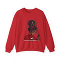Christmas Afro Puff Girl Sweatshirt — Cozy Holiday Phone Texting Graphic Crewneck