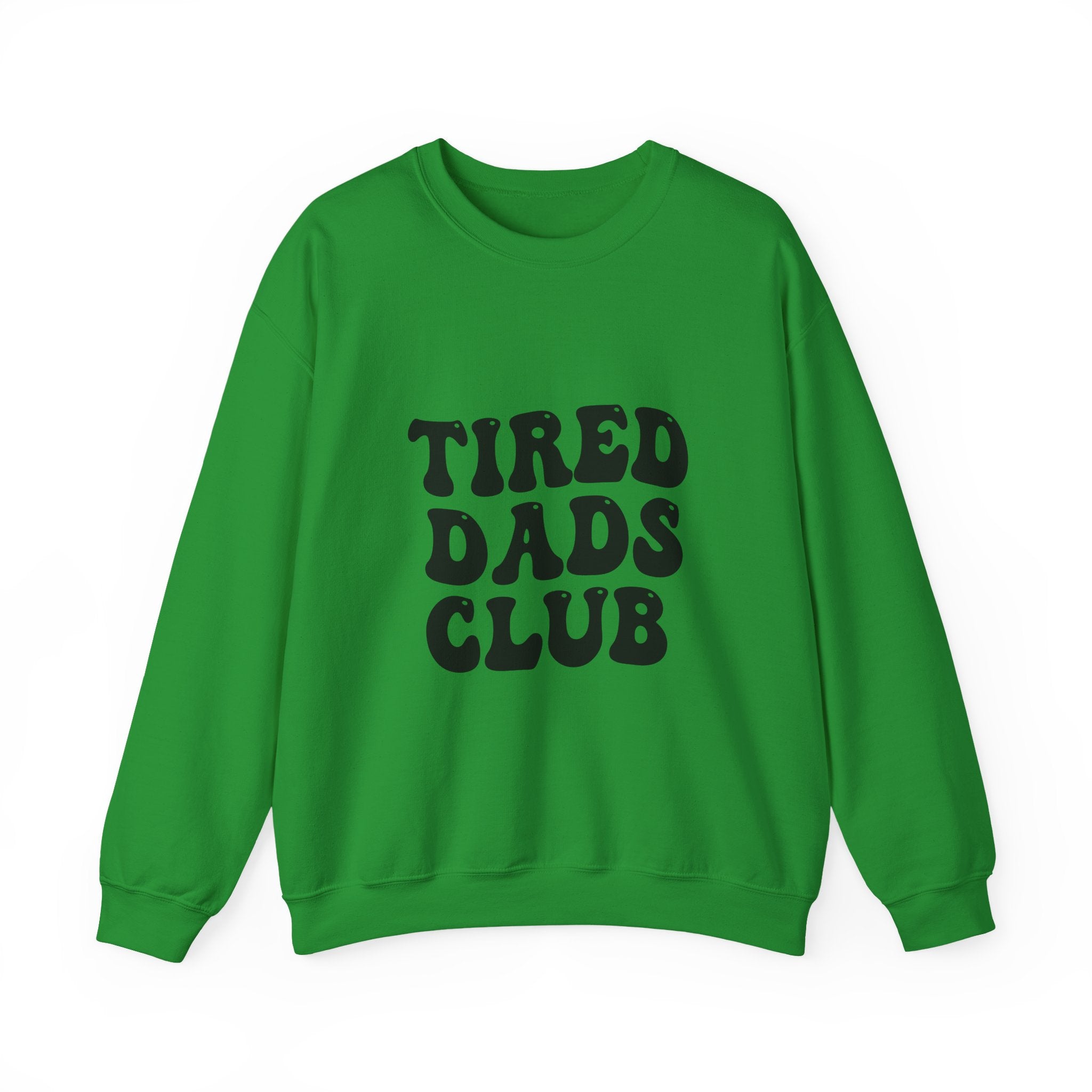 Tired Dads Club Sweatshirt | Funny Dad Shirt, Retro Bubble Letter Design