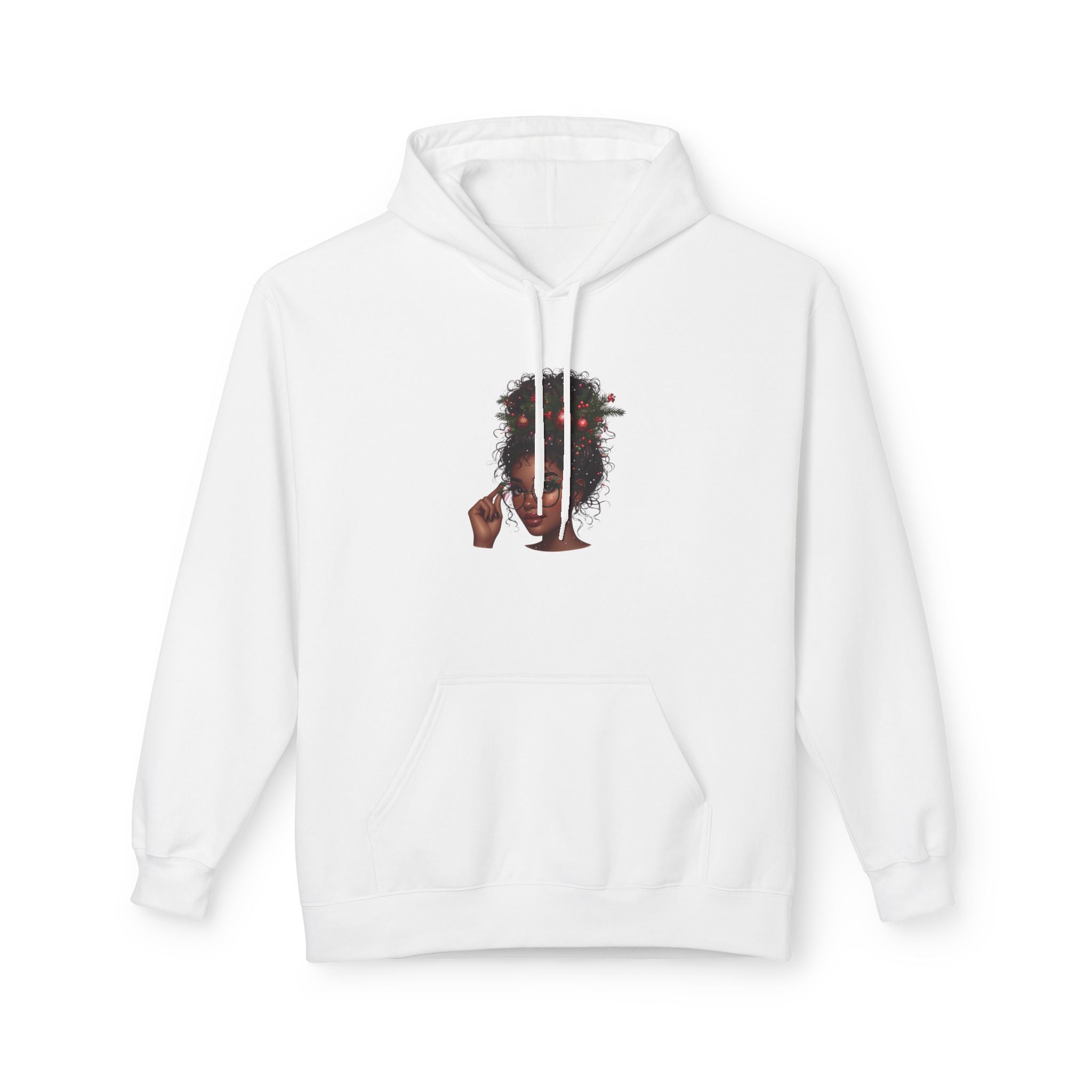 Afro Girl Christmas Hoodie — Festive Afrocentric Holiday Sweatshirt