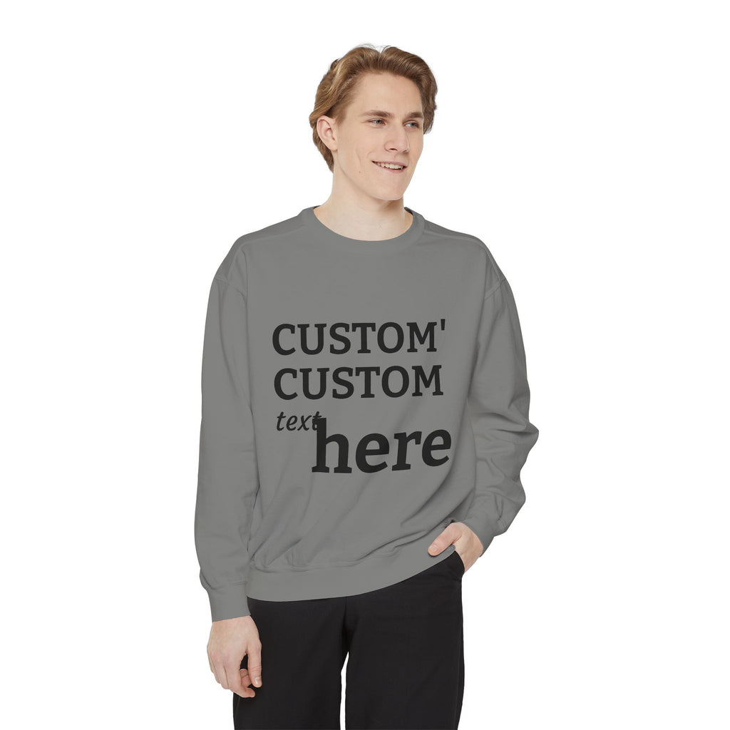 Custom Text Sweatshirt — Personalized Minimalist Crewneck