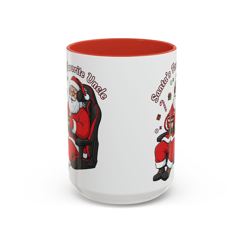 Santa Gamer Coffee Mug — “Santa’s Favorite Uncle” Holiday Accent Mug (11/15 oz)