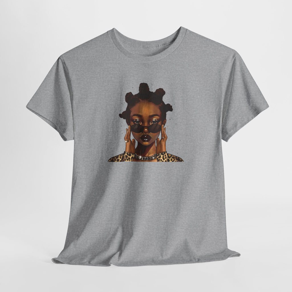 Afro Bantu Knots Portrait Tee | Sunglasses, Gold Jewelry