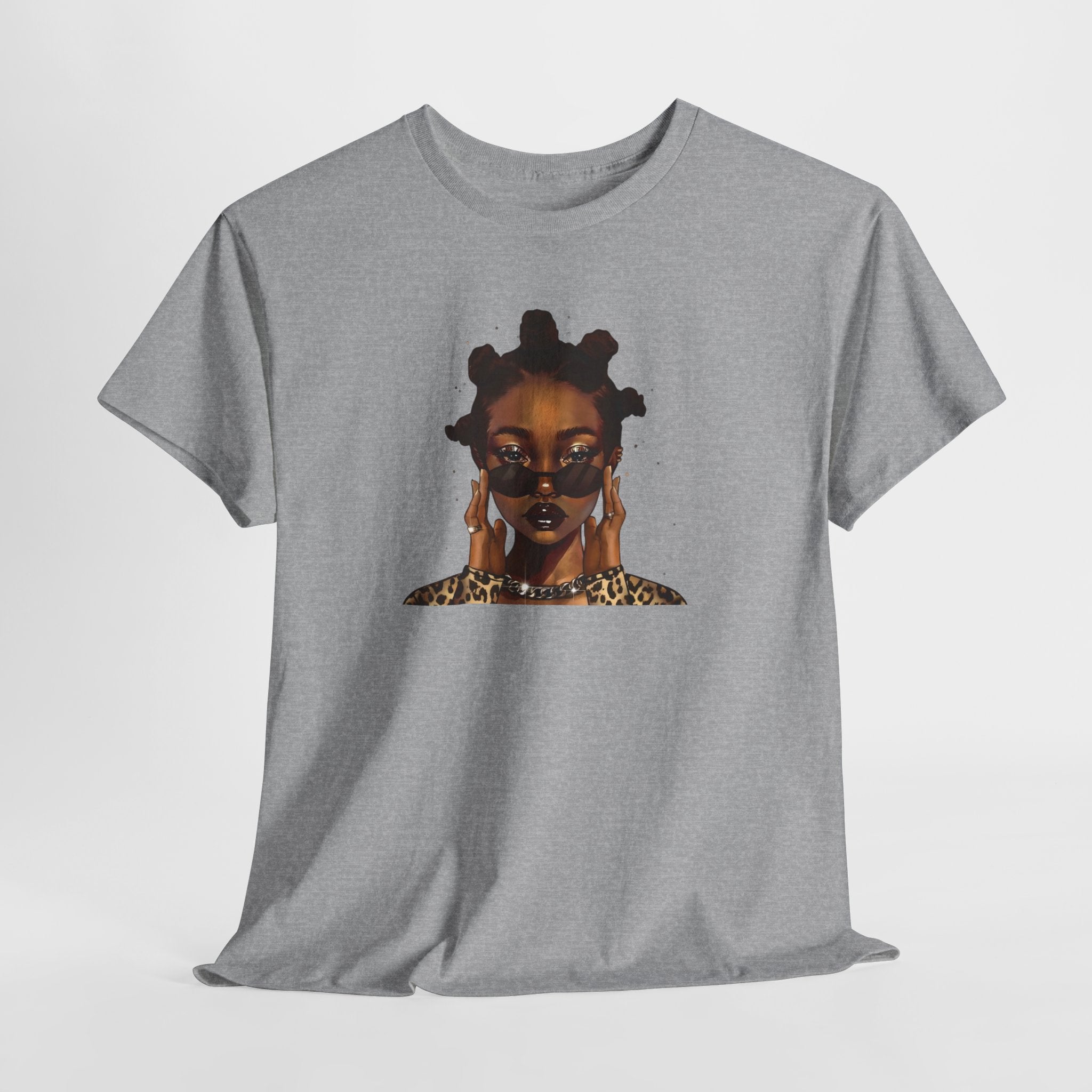 Afro Bantu Knots Portrait Tee | Sunglasses, Gold Jewelry
