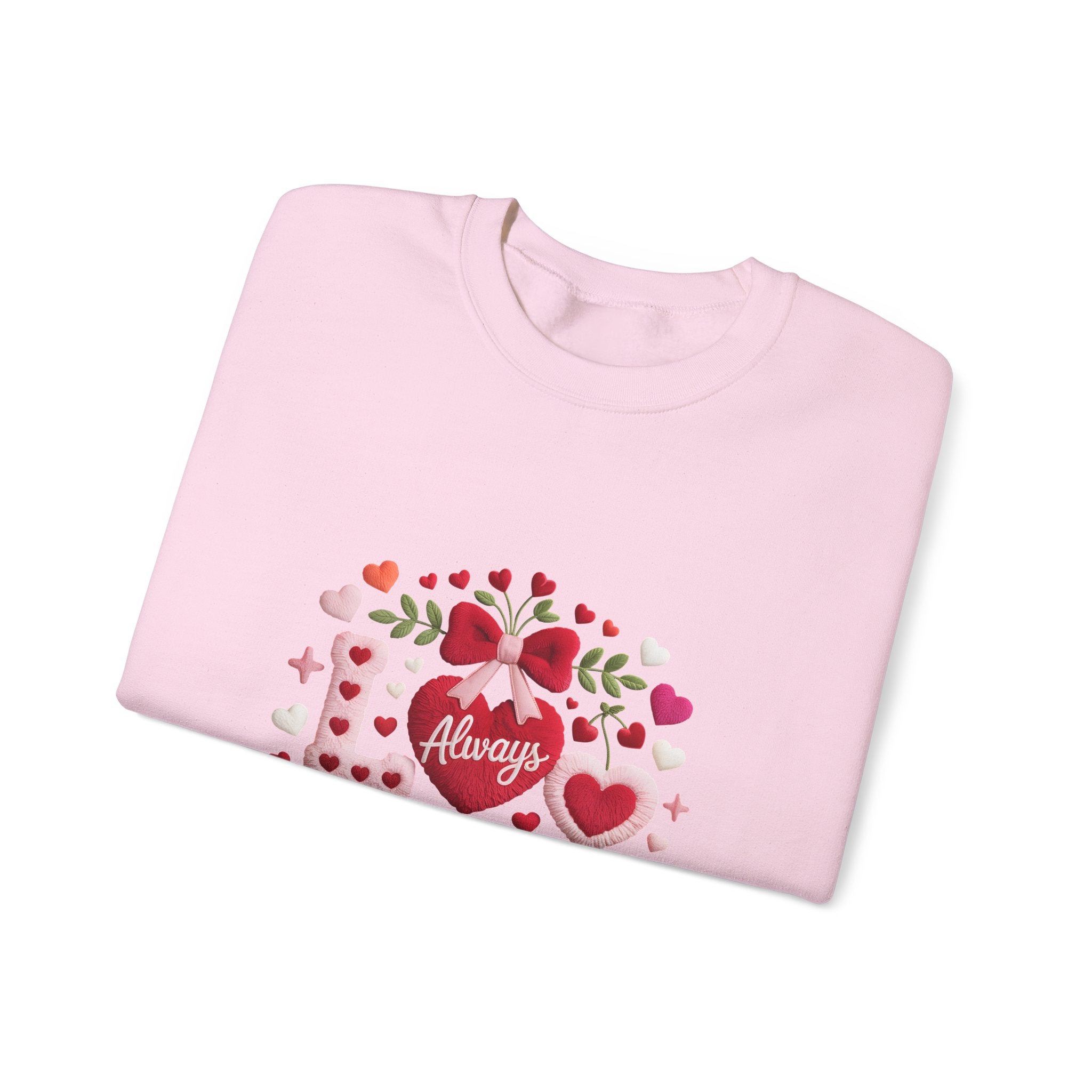 Valentine 'Always Loved' Heart Crewneck Sweatshirt