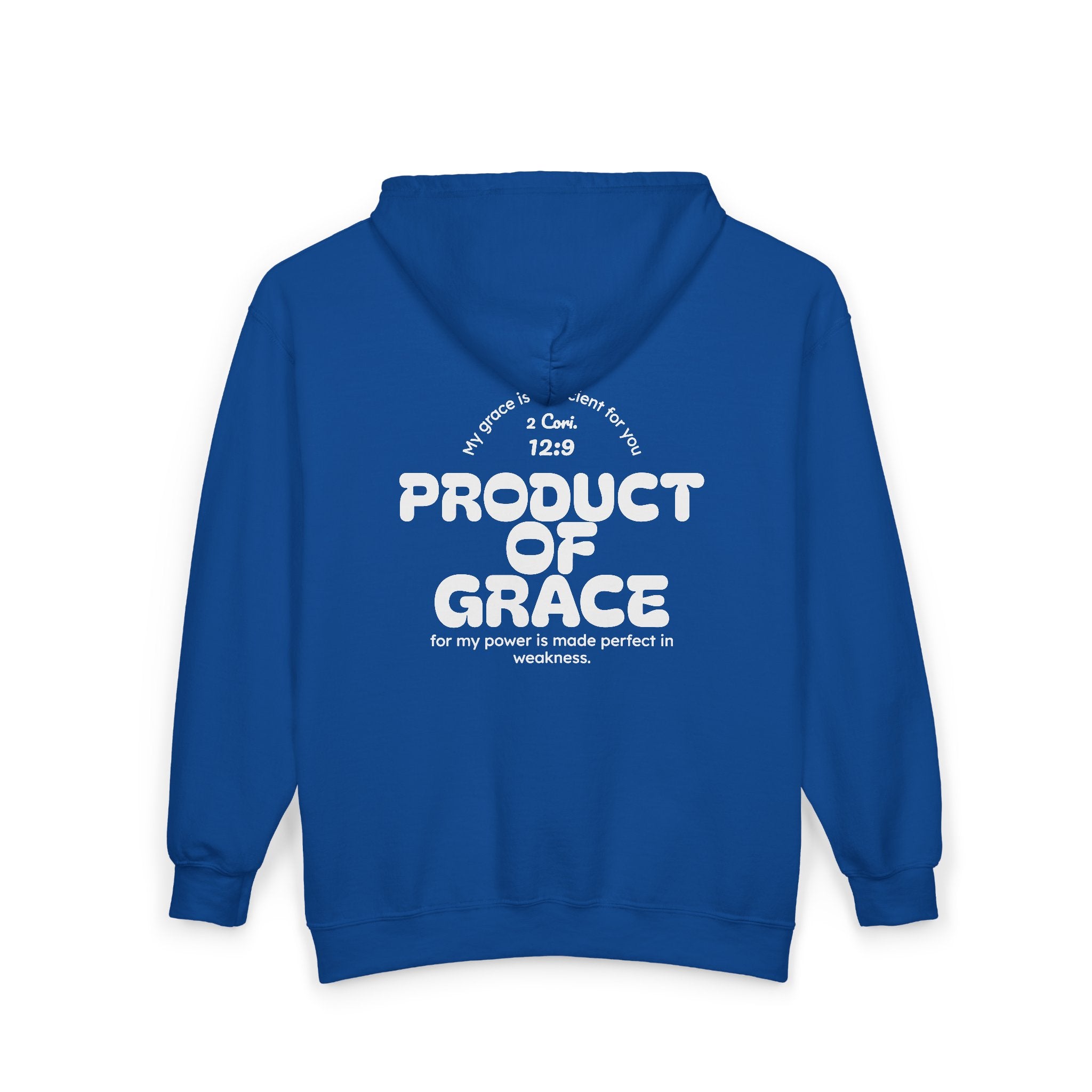 Grace Full-Zip Hoodie – "Product of Grace" Christian Zip-Up Sweatshirt