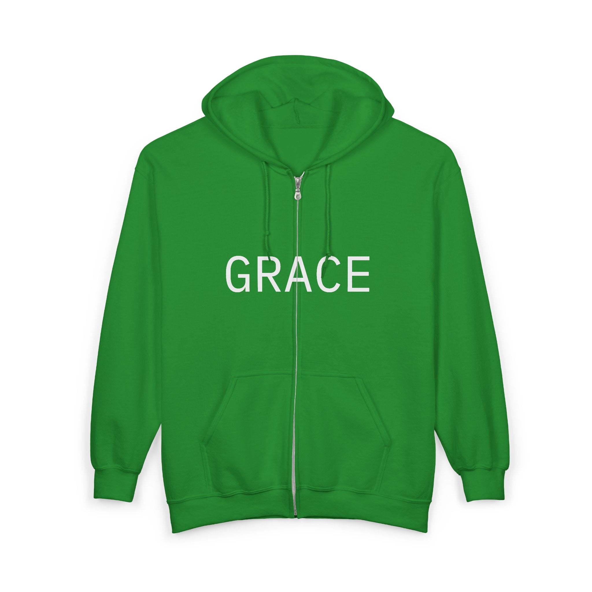 Grace Full-Zip Hoodie – "Product of Grace" Christian Zip-Up Sweatshirt