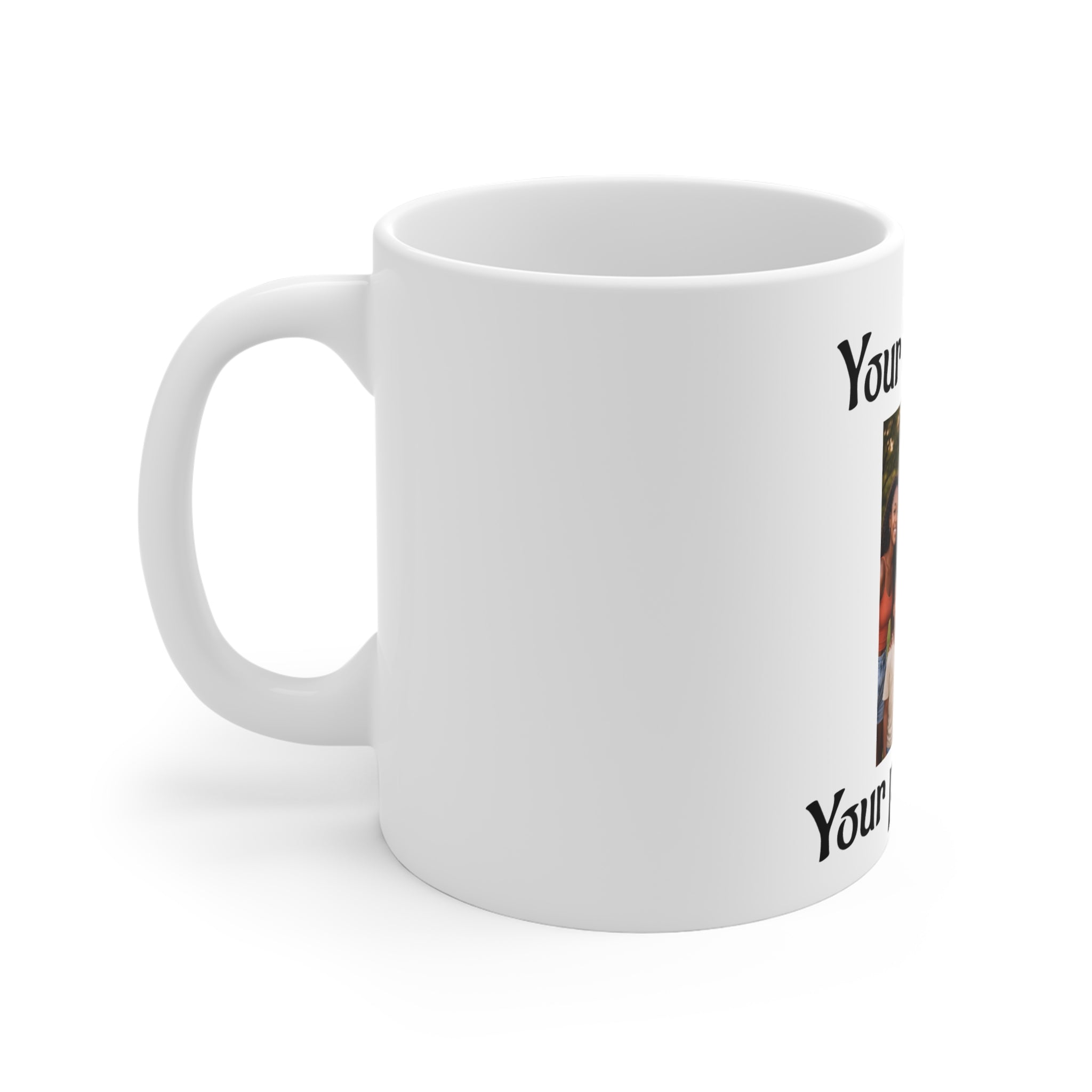Personalised Ceramic Mug — Custom Name & Photo Coffee Cup (11oz/15oz/20oz)