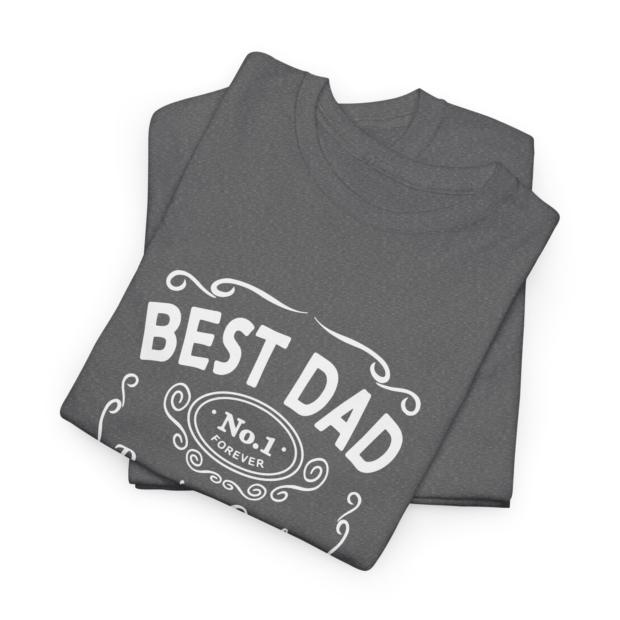 Best Dad Vintage Badge Tee | World's Greatest No.1 Dad Father Typography Shirt