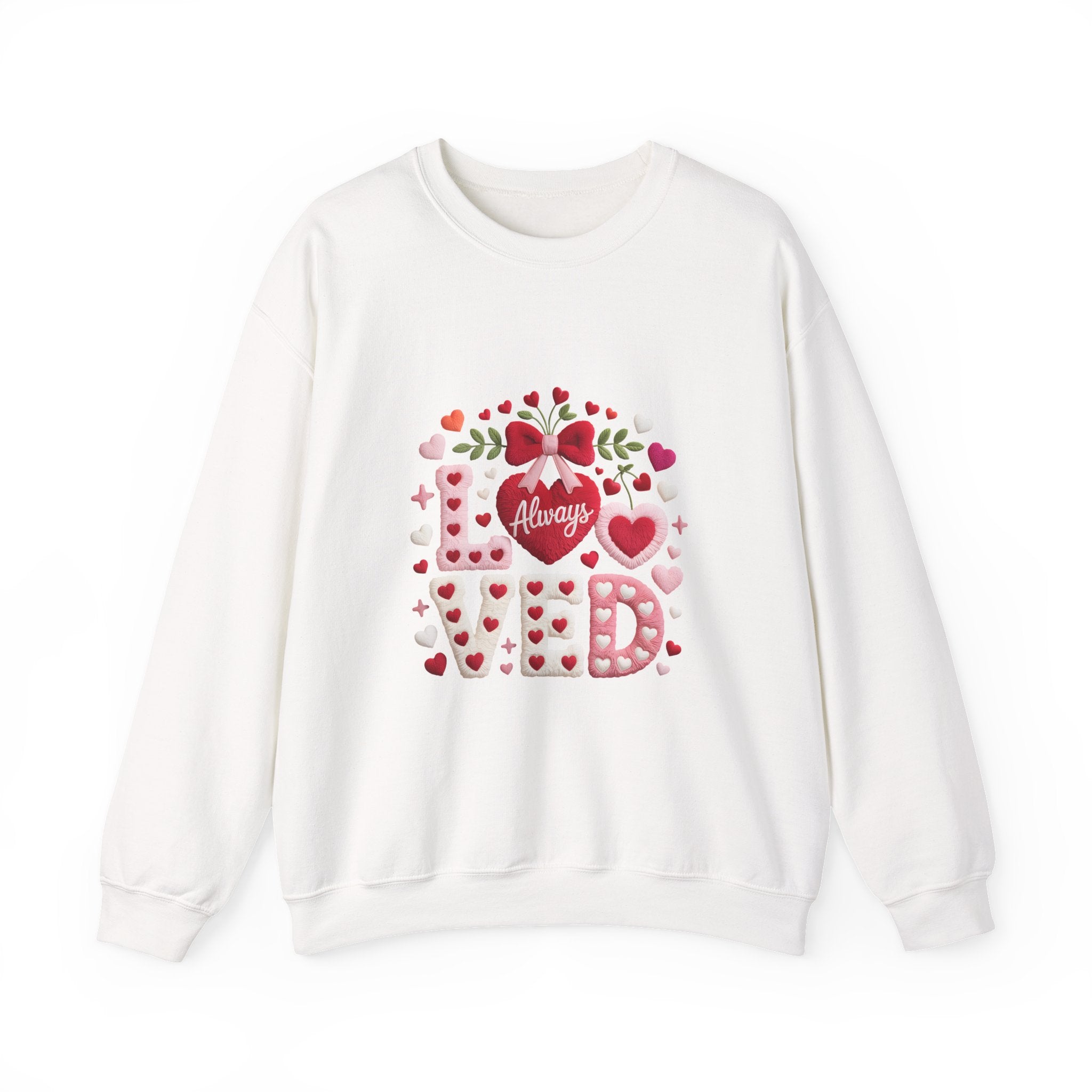 Valentine 'Always Loved' Heart Crewneck Sweatshirt