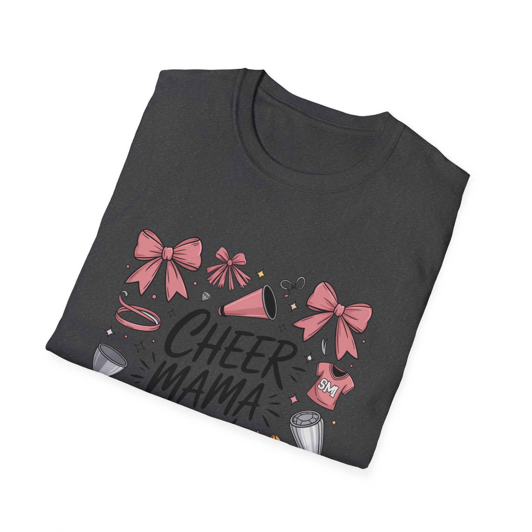 Cheer Mama Shirt – Cheer Mom Graphic Tee, Game Day Cheerleading Shirt, Soft Cotton Sports Mom Tee, Football Season Outfit