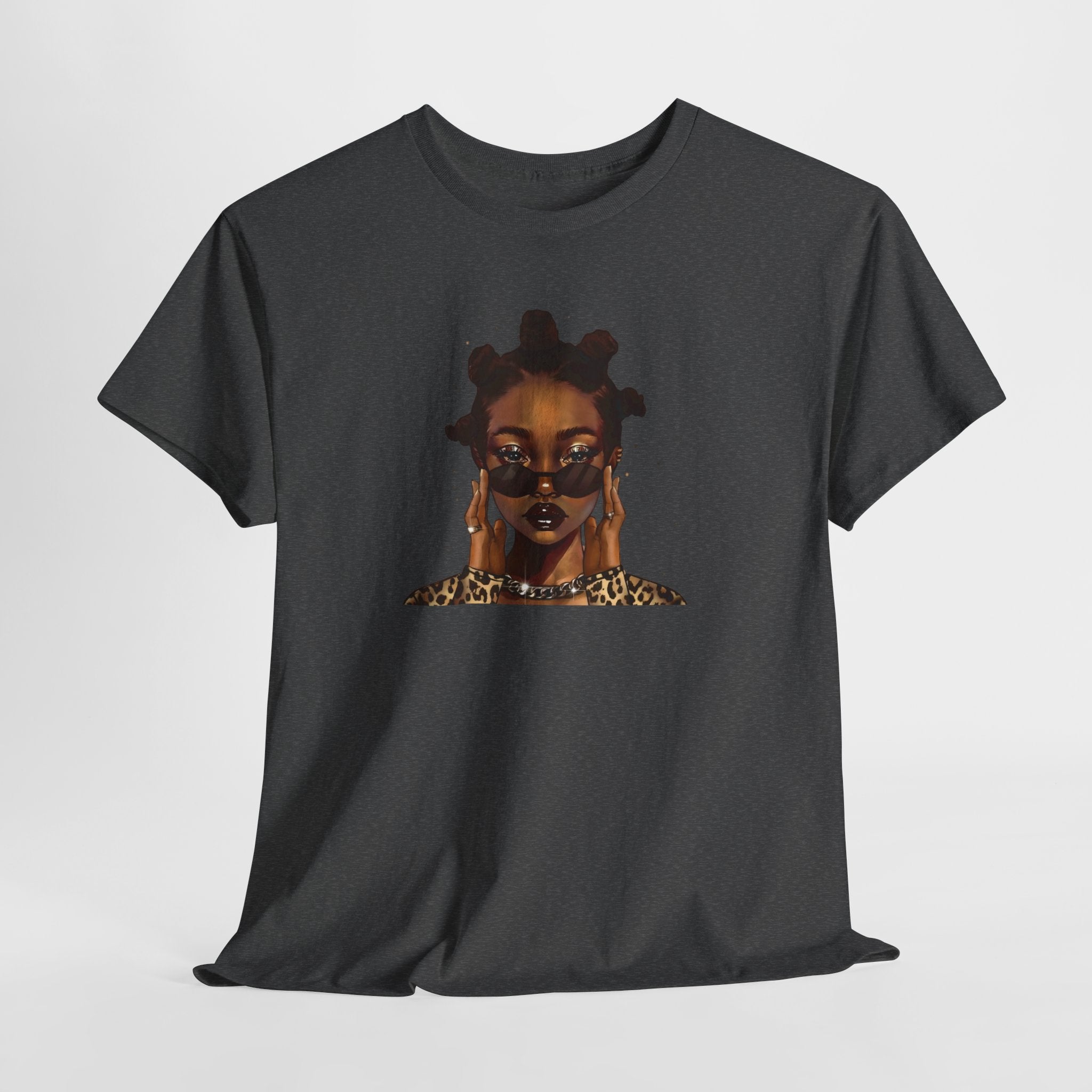Afro Bantu Knots Portrait Tee | Sunglasses, Gold Jewelry