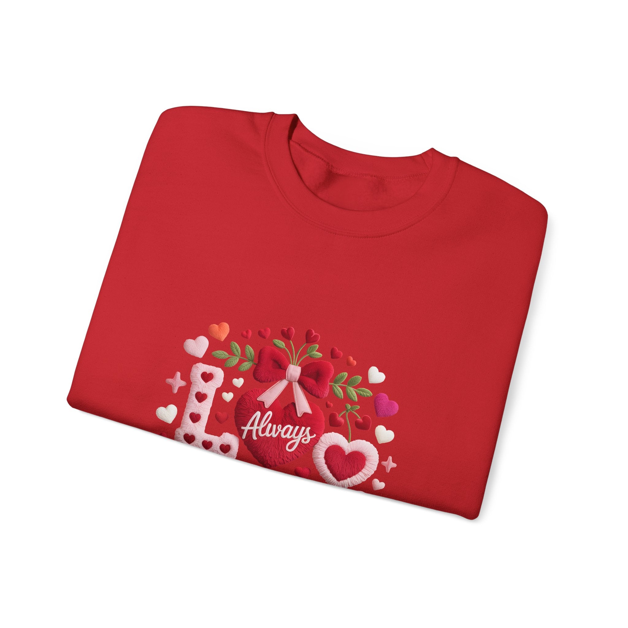 Valentine 'Always Loved' Heart Crewneck Sweatshirt
