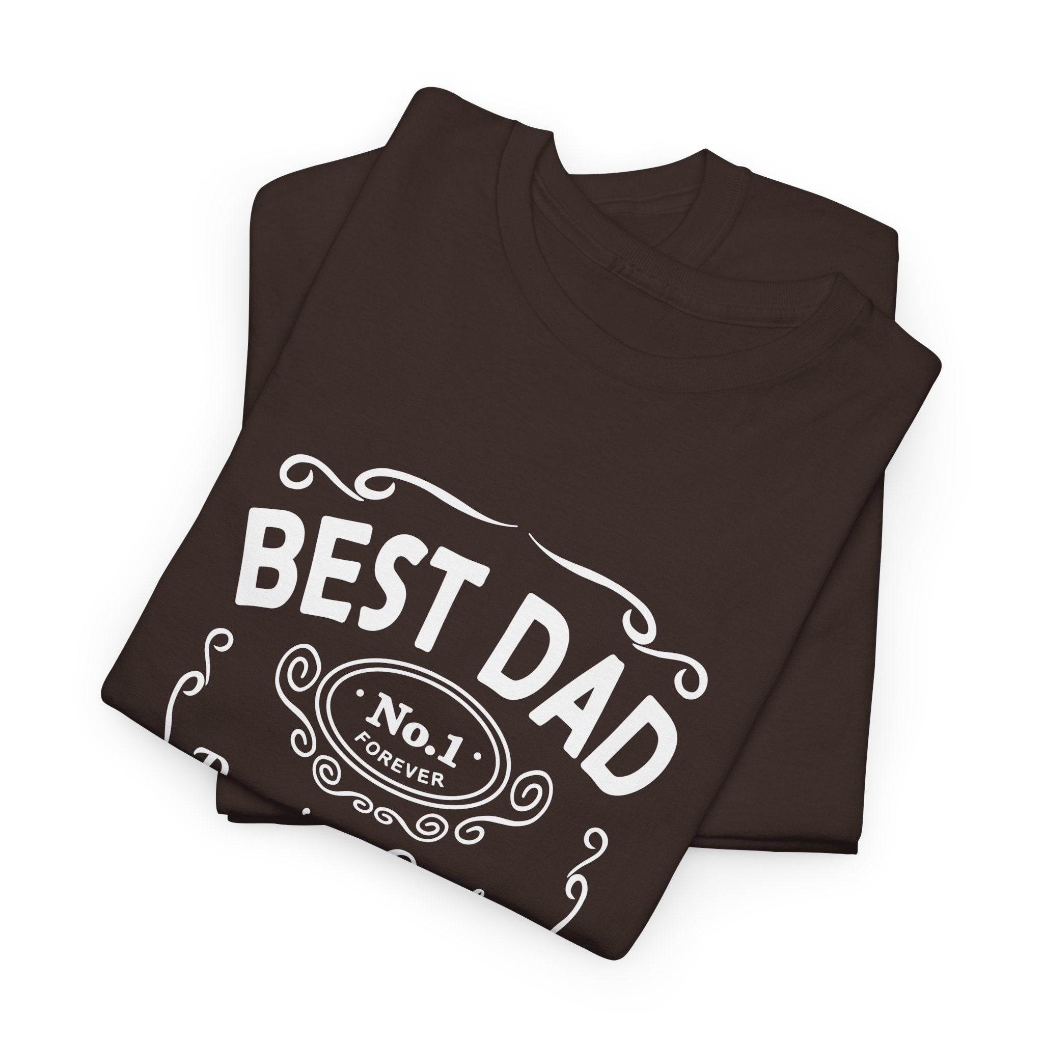 Best Dad Vintage Badge Tee | World's Greatest No.1 Dad Father Typography Shirt