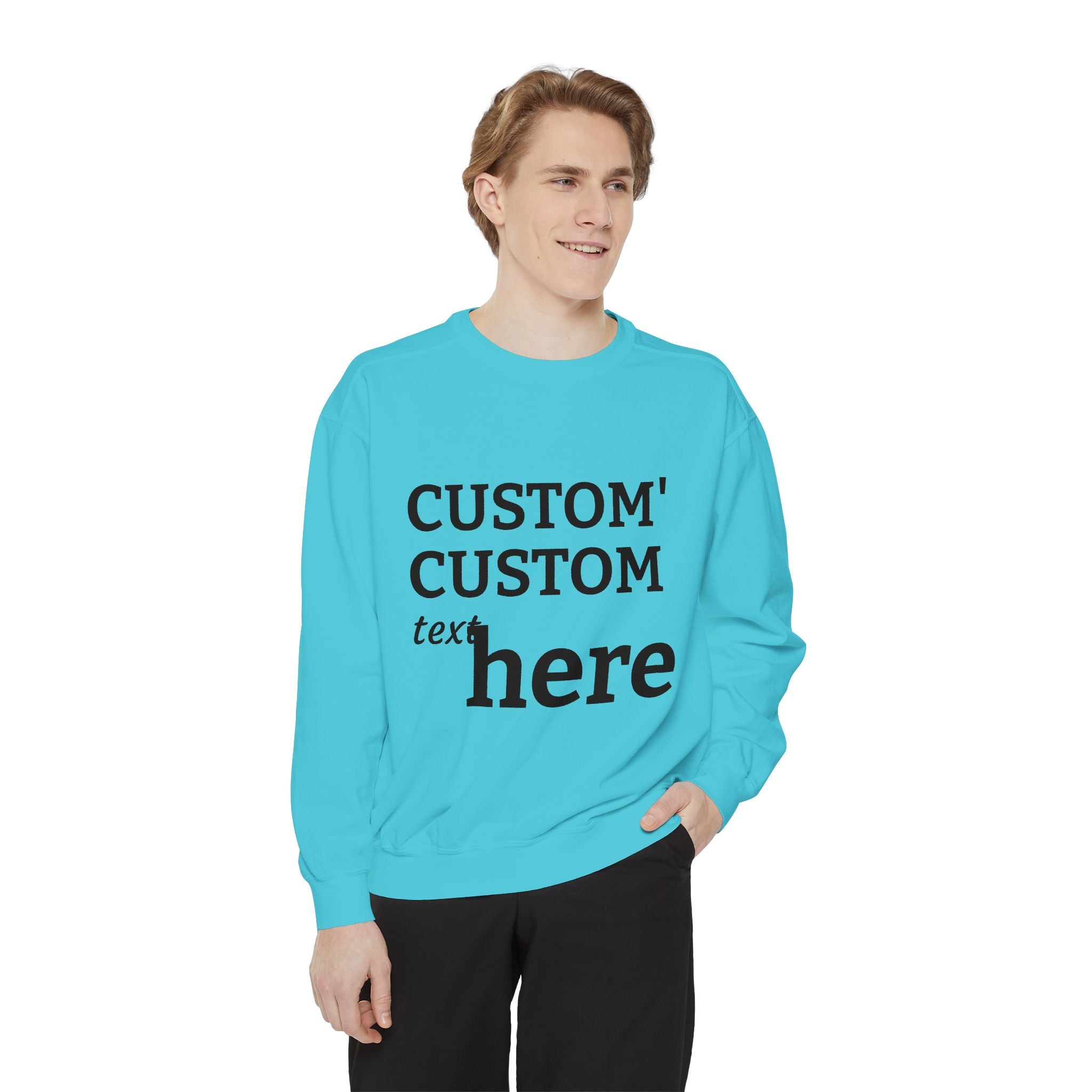 Custom Text Sweatshirt — Personalized Minimalist Crewneck