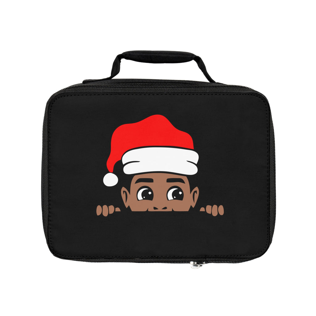 Peek-a-Boo Boy Christmas Lunch Bag — Cute Holiday Lunch Box Gift