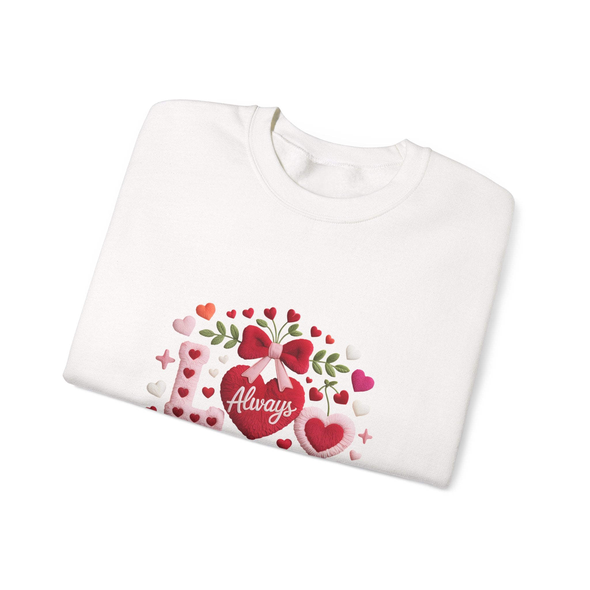 Valentine 'Always Loved' Heart Crewneck Sweatshirt