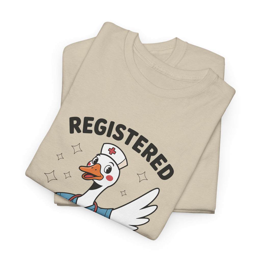 T-Shirt — "Registered Silly Goose" Cute Nurse Goose Graphic Tee