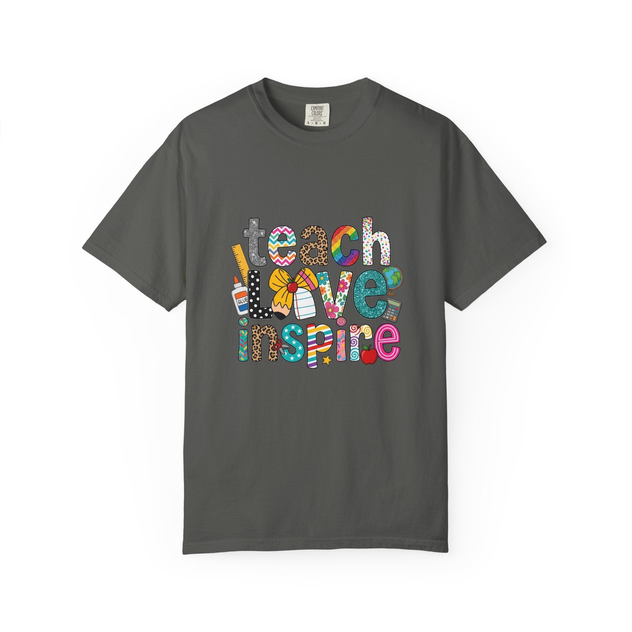Teach Love Inspire T-Shirt — Colorful Teacher Appreciation Tee