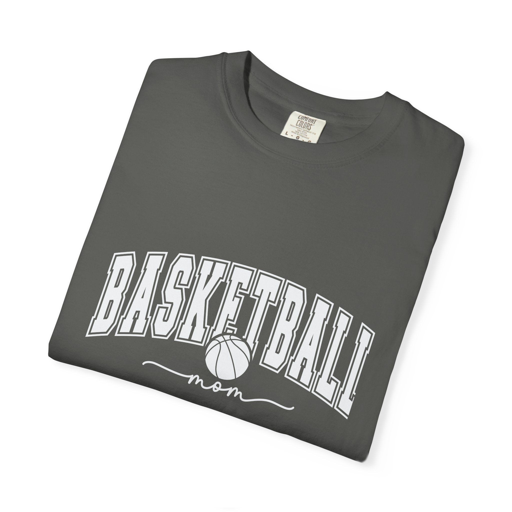 Basketball Mom T-Shirt — Garment-Dyed Athletic Tee for Proud Moms