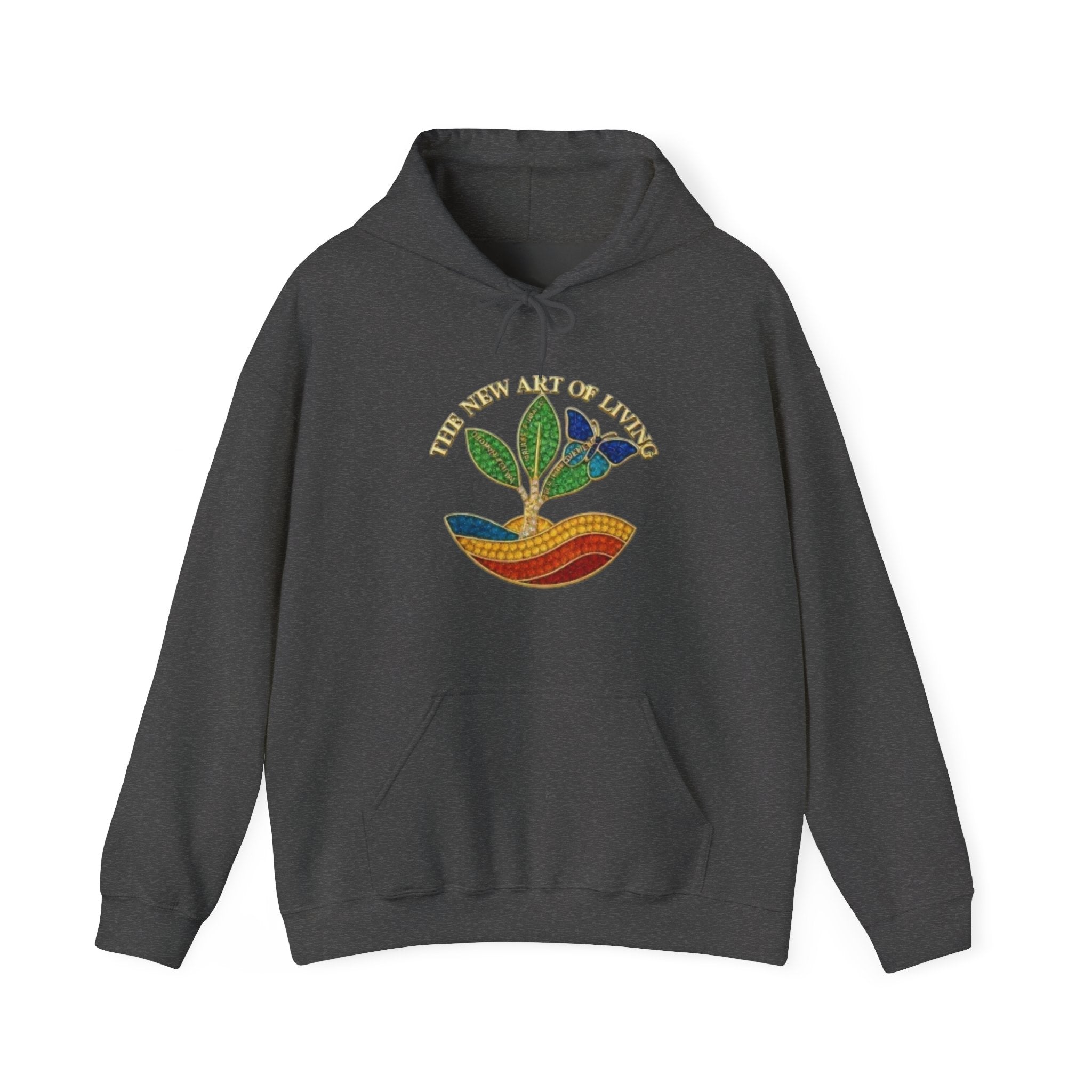 Plant of Life Hoodie — Retro Earth Tone Seedling Graphic with “The New Art of Living”