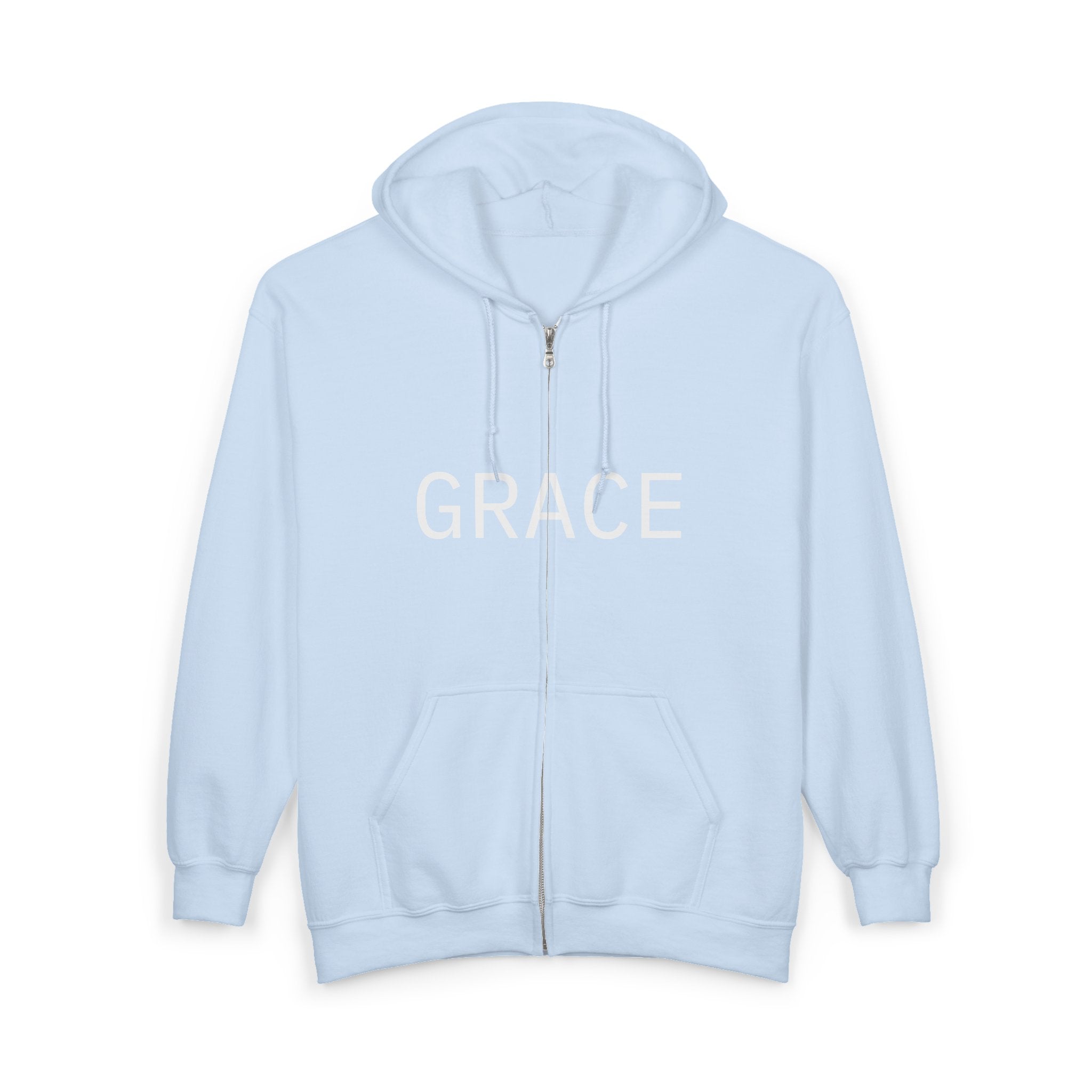 Grace Full-Zip Hoodie – "Product of Grace" Christian Zip-Up Sweatshirt